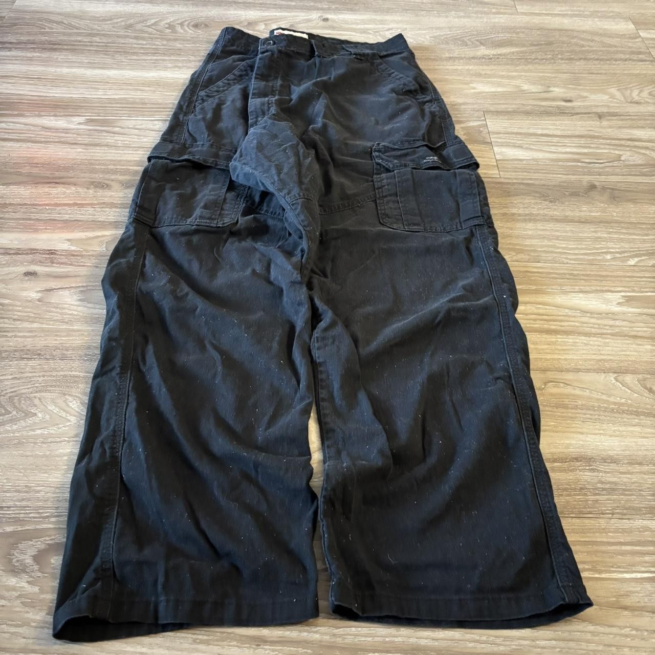 Vintage Crazy Vintage Y2K/2000s Baggy Black Skater Style Cargo Pants! 42x31 Size US 42 / EU 58 - 3 Thumbnail