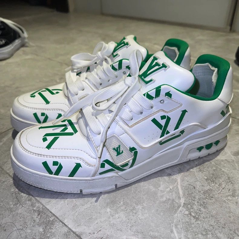 Louis Vuitton Louis Vuitton Trainer White Green Sneakers - dmc Size US 10 / EU 43 - 1 Thumbnail