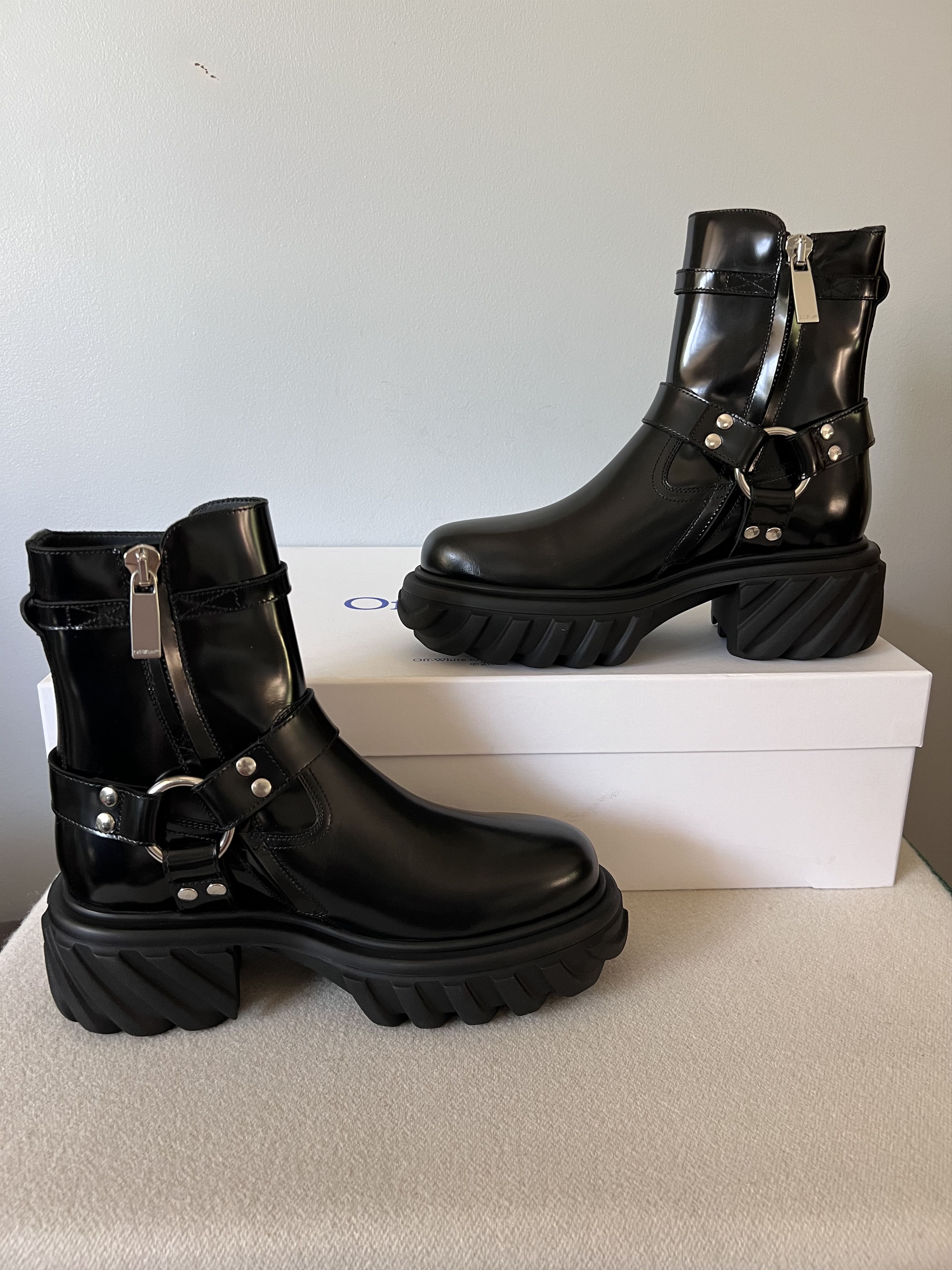 Off-White Off White Harness Exploration Motor Ankle Boots in Black Size US 10 / EU 43 - 3 Thumbnail