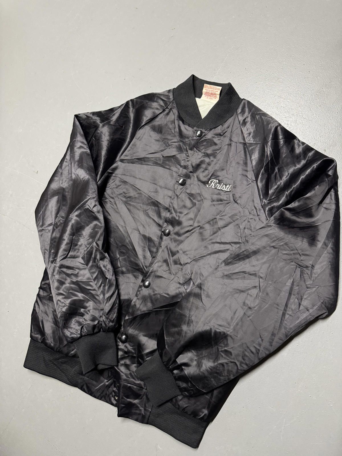 Pierre Cardin Vintage Cardinal Black Satin Varsity Jacket - Size S Size S / US 4 / IT 40 - 3 Thumbnail