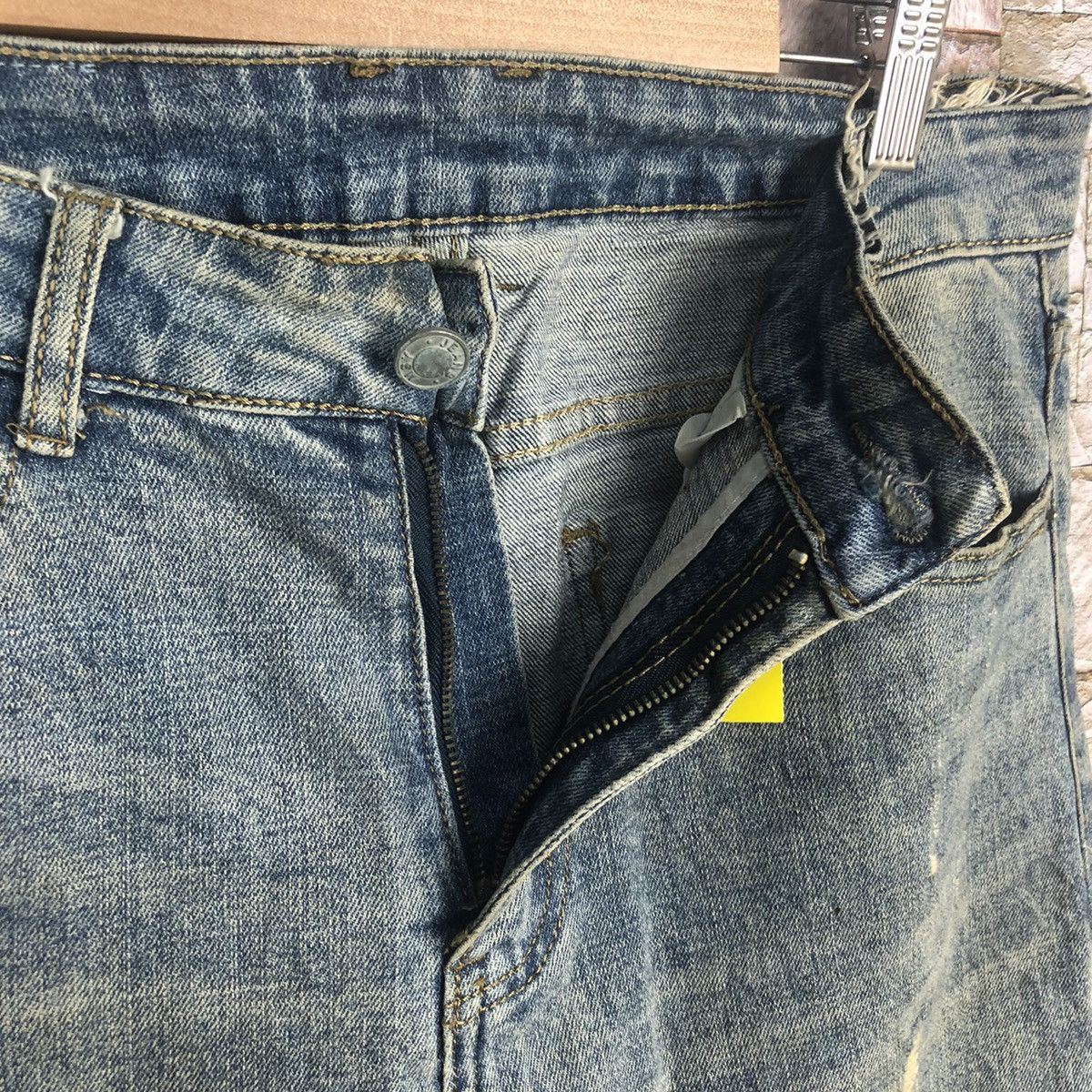 Japanese Brand Bvsseve Blue Distressed ripped jogger Denim Pants #A43 Size US 32 / EU 48 - 15 Thumbnail