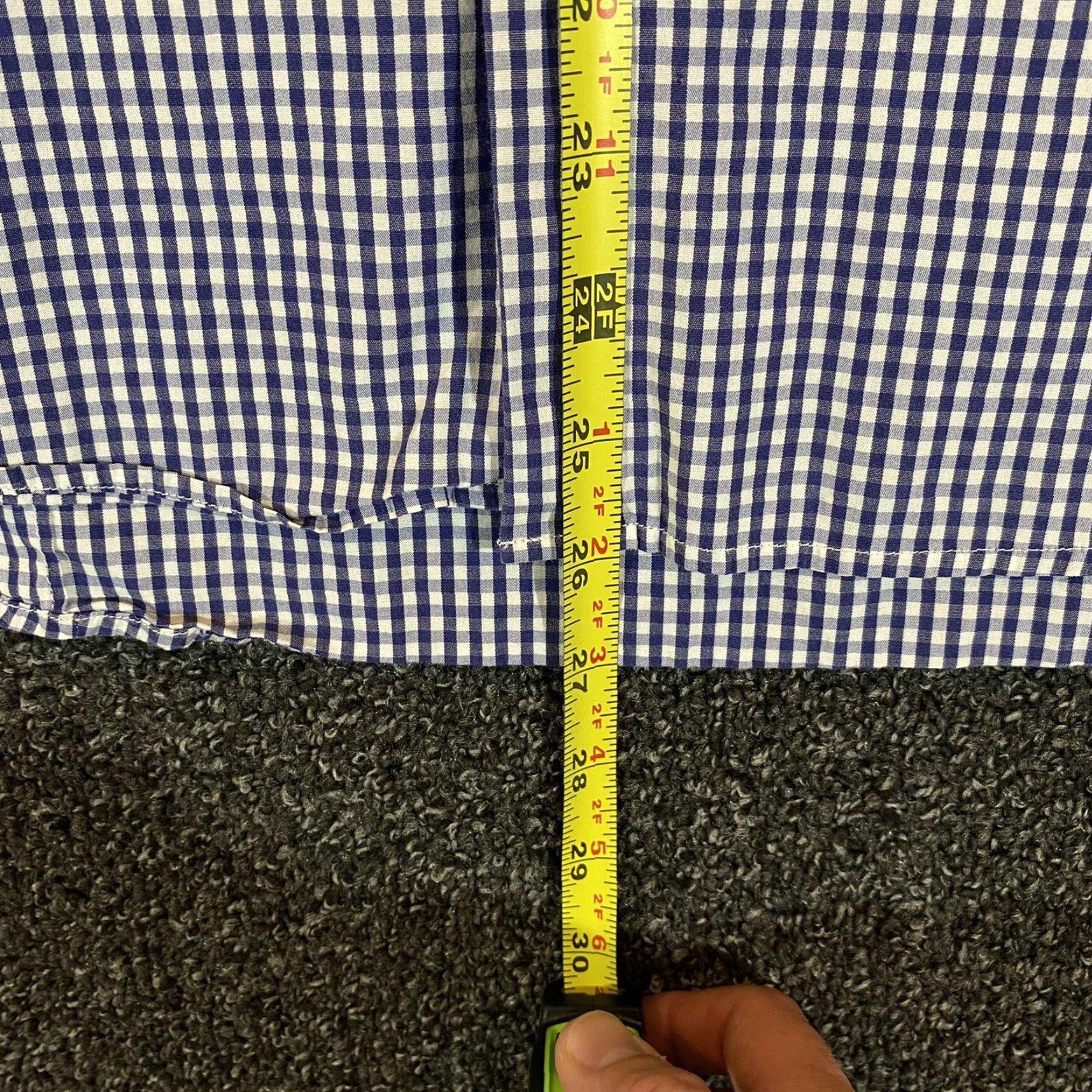 Theory Theory Shirt Mens XL White Blue Button Up Long Sleeve Dress Casual Plaid Check Size US XL / EU 56 / 4 - 5 Thumbnail