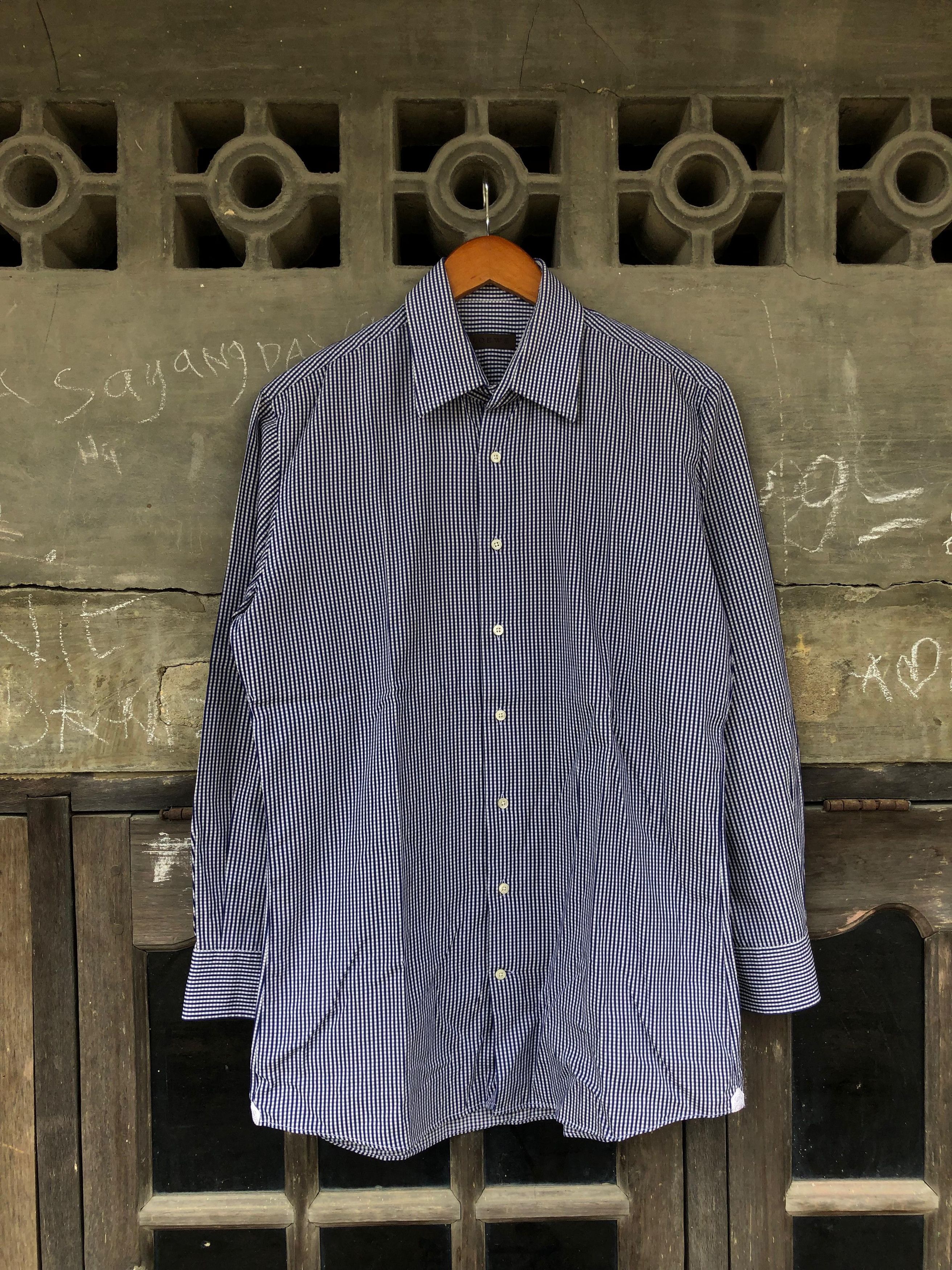 Loewe Loewe Asymmetrical Striped Patchwork Wrinkled Shirt | Grailed