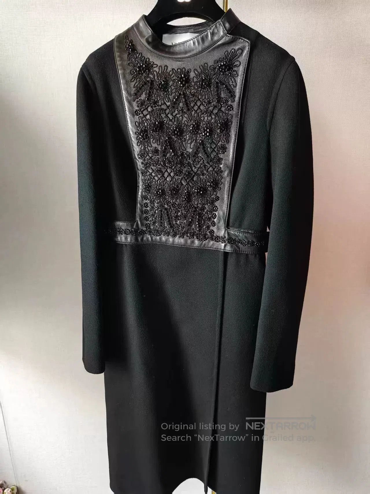 Valentino Valentino Long Black Embroidered Coat. Size M / US 6-8 / IT 42-44 - 1 Thumbnail