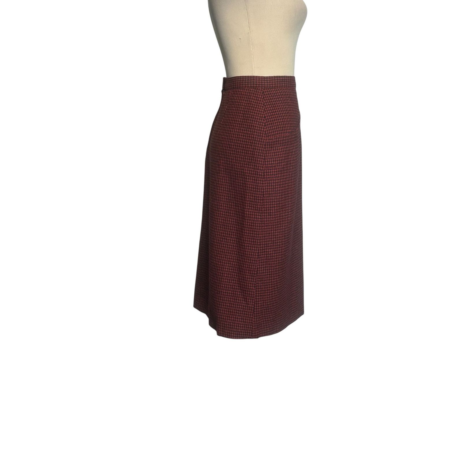 Porsche Design Porsche vintage red black houndstooth pencil skirt size 9/10 Size 27" / US 4 / IT 40 - 11 Thumbnail