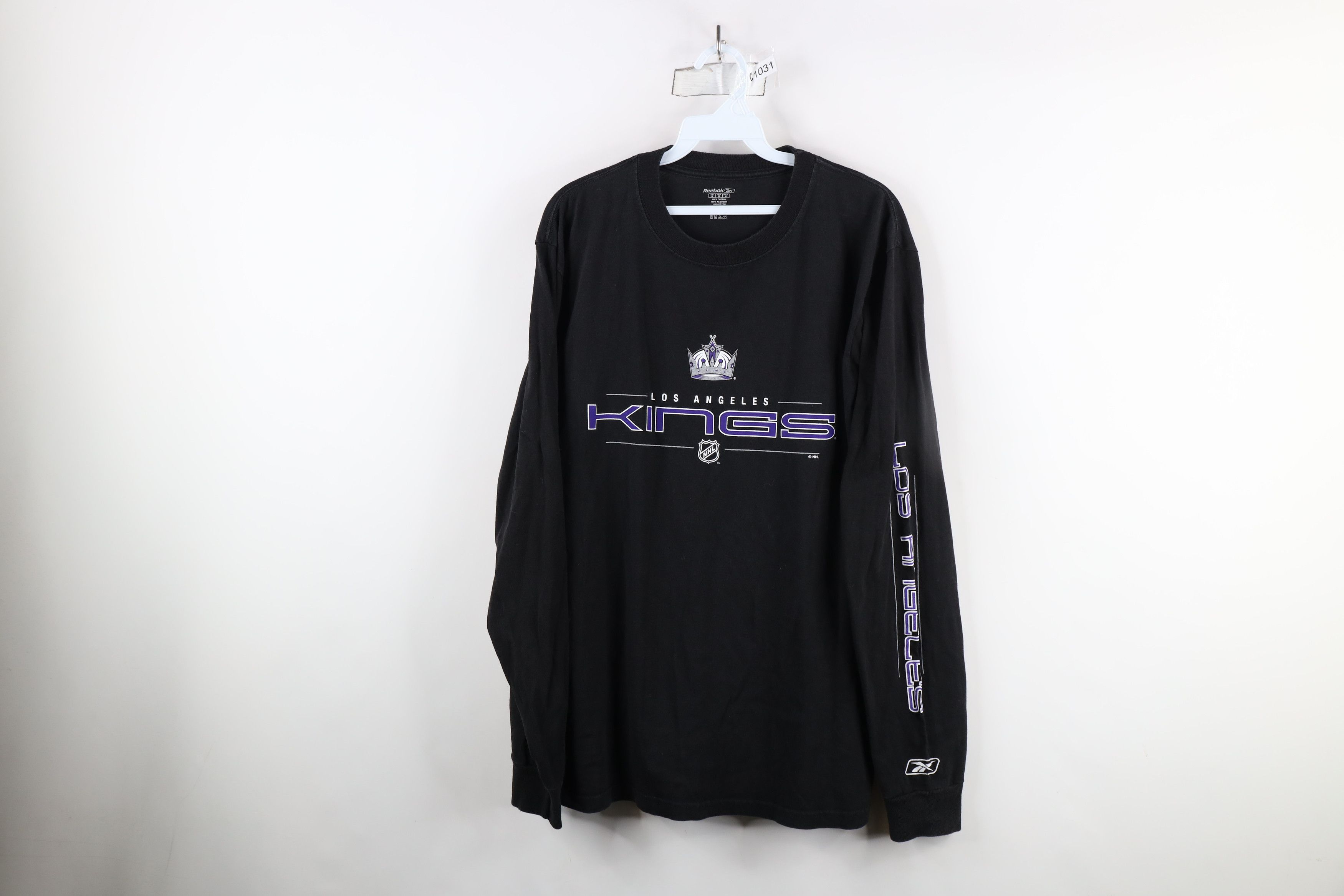 Reebok × Vintage Vintage Reebok Kings Hockey Long Sleeve T-Shirt Black Size US M / EU 48-50 / 2 - 1 Thumbnail