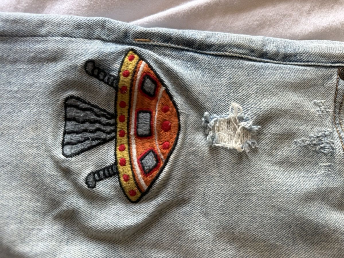 Billionaire Boys Club Billionaire Boys Club Men Light Wash Skinny Jean Embroidered Size US 32 / EU 48 - 9 Thumbnail