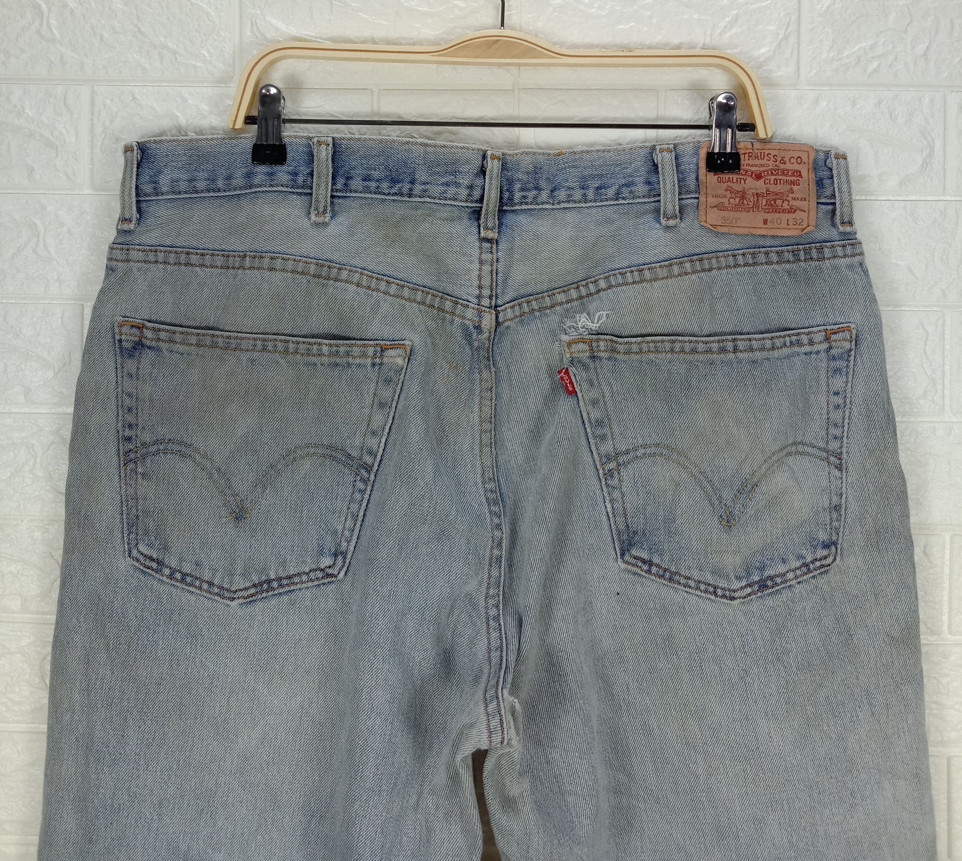 Levi's × Levi's Vintage Clothing Vintage Levi's 550 Jeans Dirty Wash Distressed Denim Size US 40 / EU 56 - 6 Thumbnail
