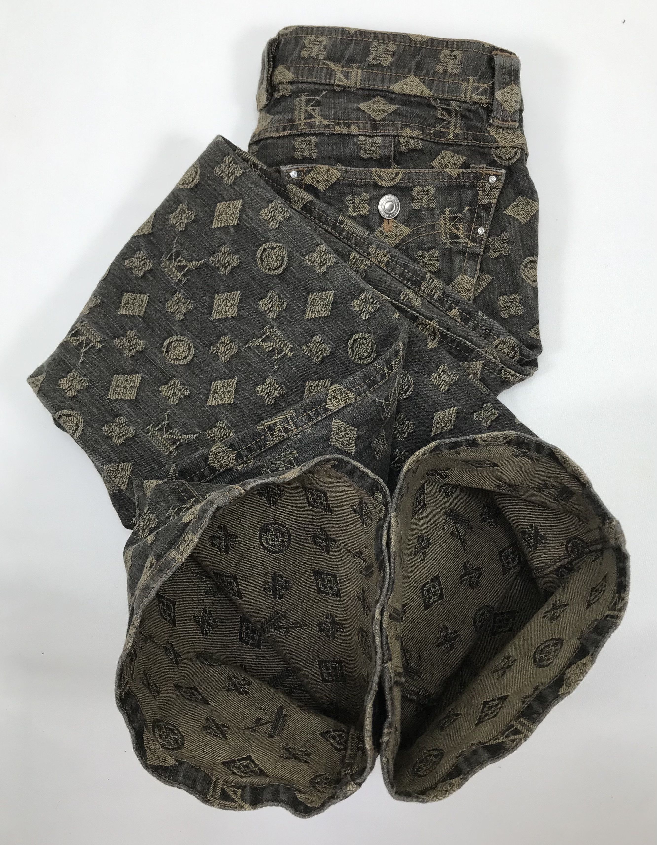 Japanese Brand Vintage Japanese Monogram Bell Bottom Flare Jeans Size 29" - 12 Thumbnail