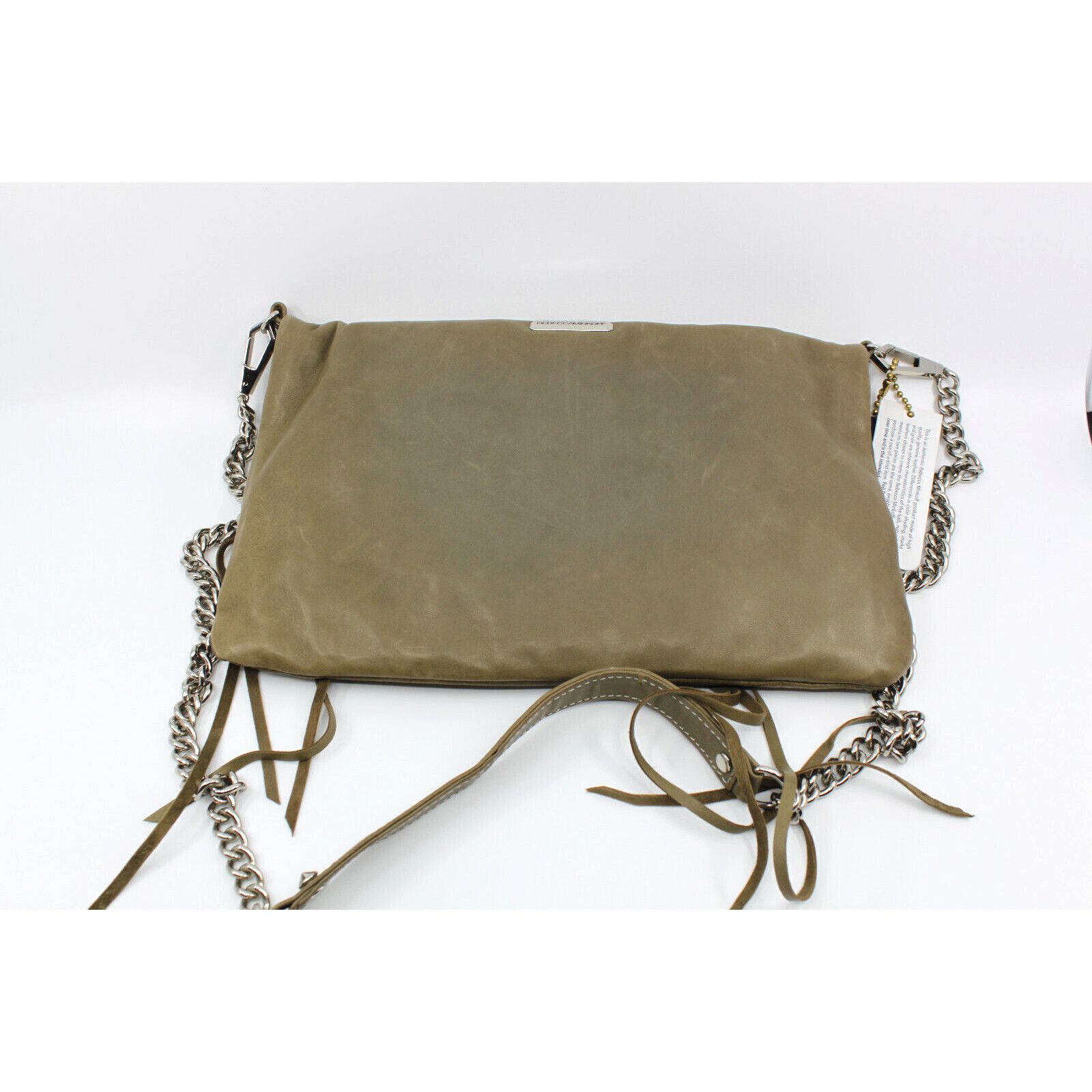 Rebecca Minkoff New REBECCA MINKOFF Biker Gray Leather Crossbody Bag $348 Size ONE SIZE - 2 Thumbnail