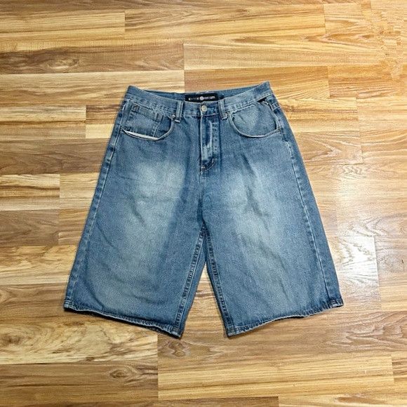 Enyce Vintage 90s Y2K Enyce Skate Hip Hop Baggy Jean Shorts Jorts Size US 36 / EU 52 - 3 Thumbnail