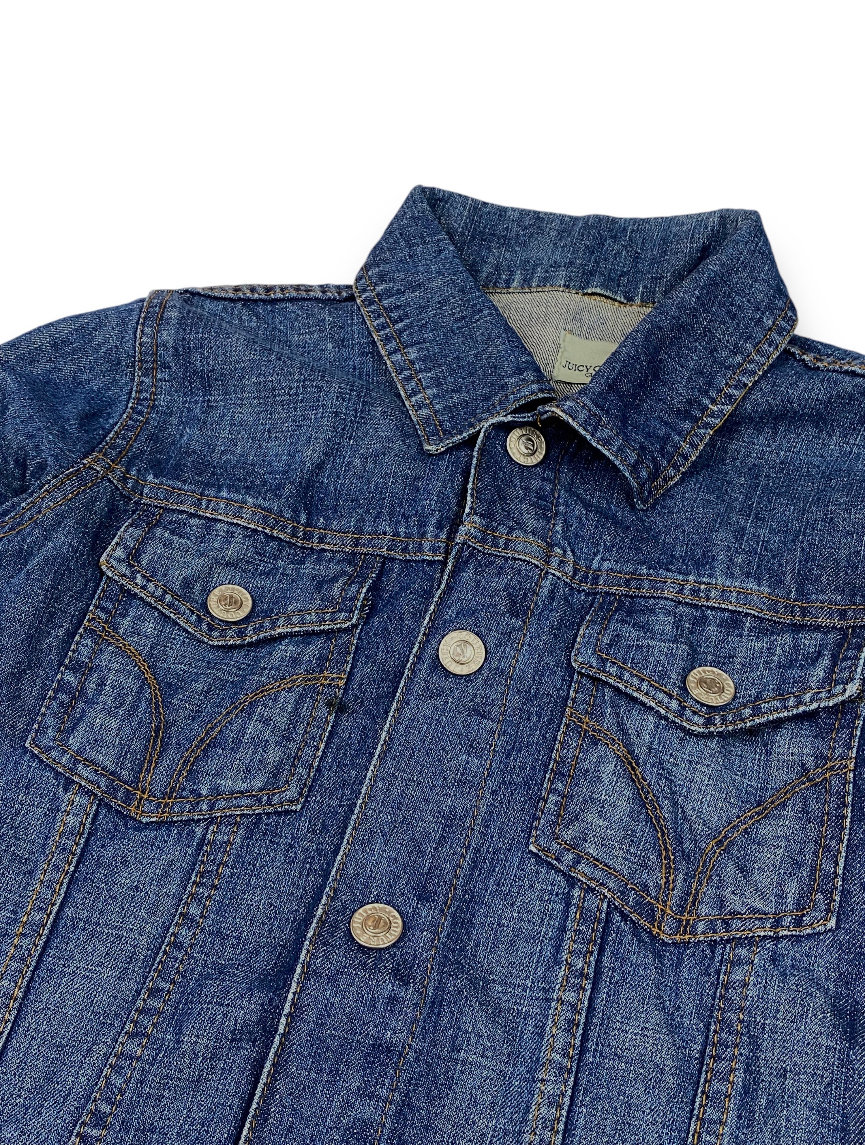 Jean Vintage WOMEN'S JUICY COUTURE Denim Jacket Big Logo M787 Size S / US 4 / IT 40 - 5 Thumbnail
