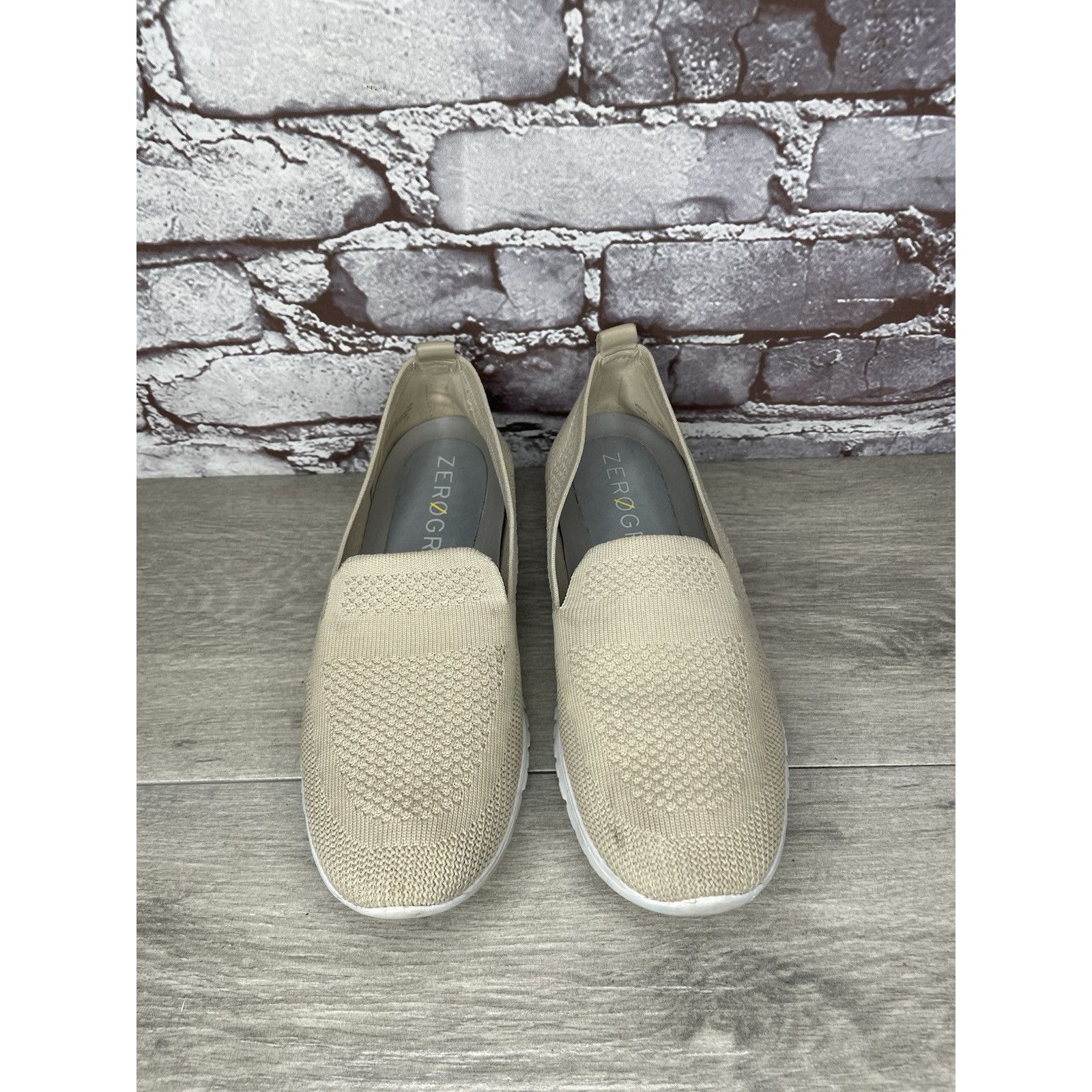 Cole Haan Cole Haan Zerogrand Stitchlite Beige Knit Slip On Sneakers W Size US 9.5 / IT 39.5 - 8 Thumbnail