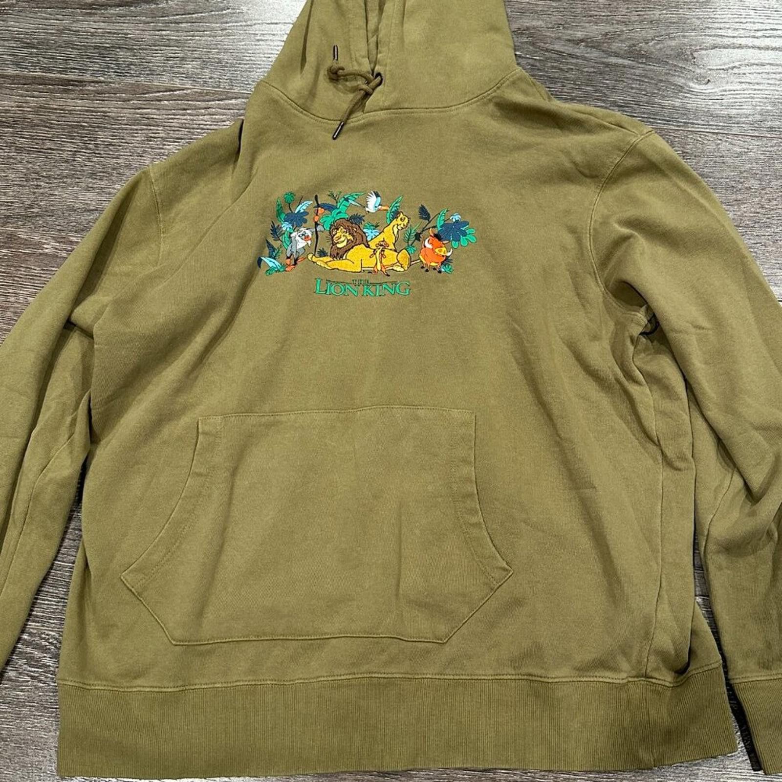Disney Disney The Lion King Men’s Hoodie – Size XL – Olive Green Size US XL / EU 56 / 4 - 3 Thumbnail