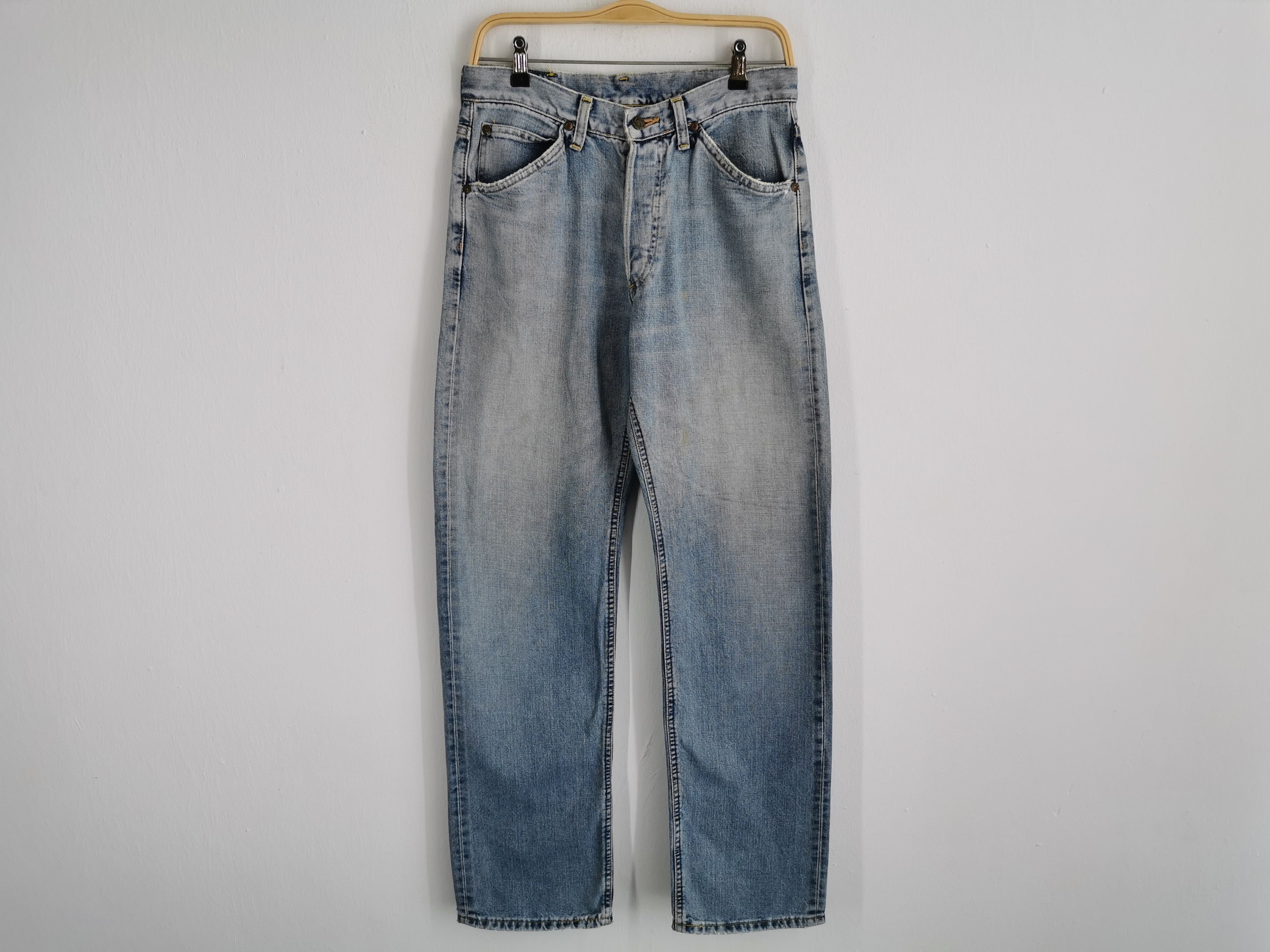 Lee Distressed Vintage 90's Lee Half Selvedge Made In Japan Size US 29 - 1 Thumbnail