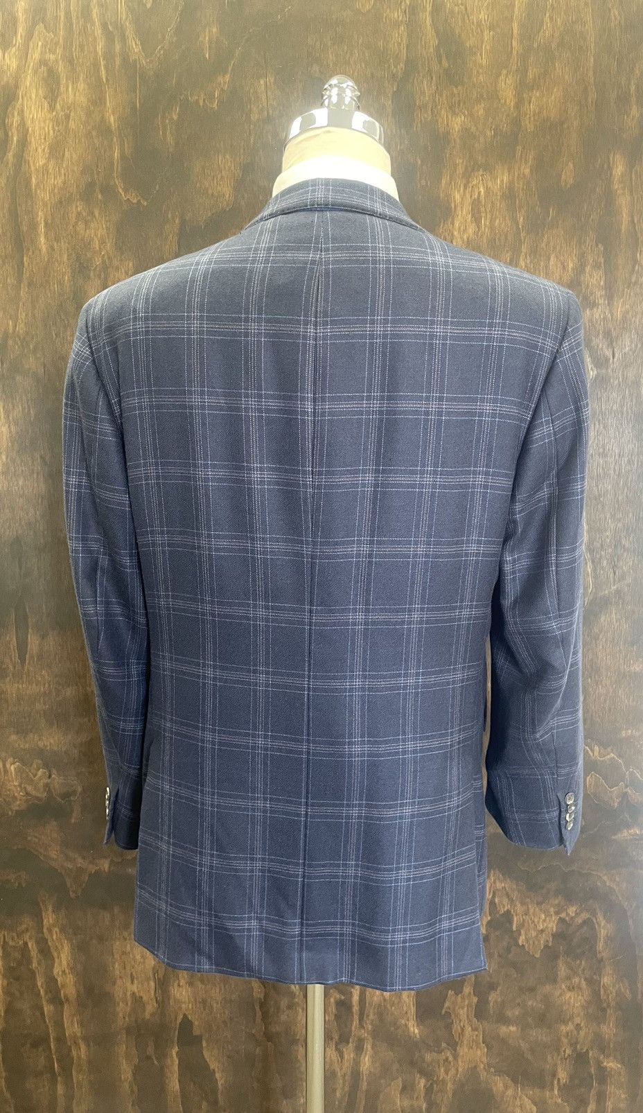 Isaia Windowpane Check Print Cashmere Jacket Size 48L - 5 Thumbnail