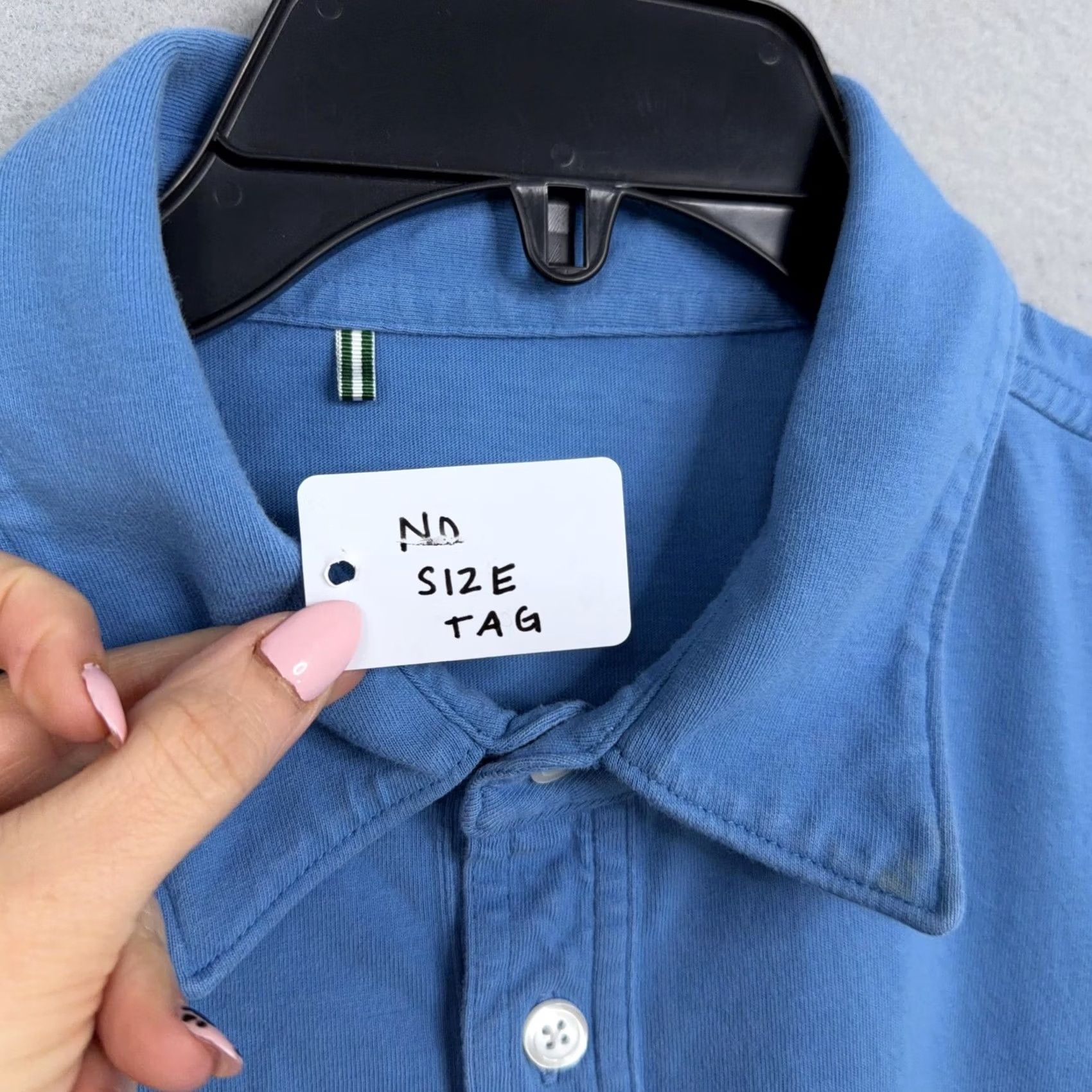 Vintage Criquet Polo Shirt Mens Large Blue Solid Long Sleeve Cotton Jersey Pocket Casual Size US L / EU 52-54 / 3 - 4 Thumbnail