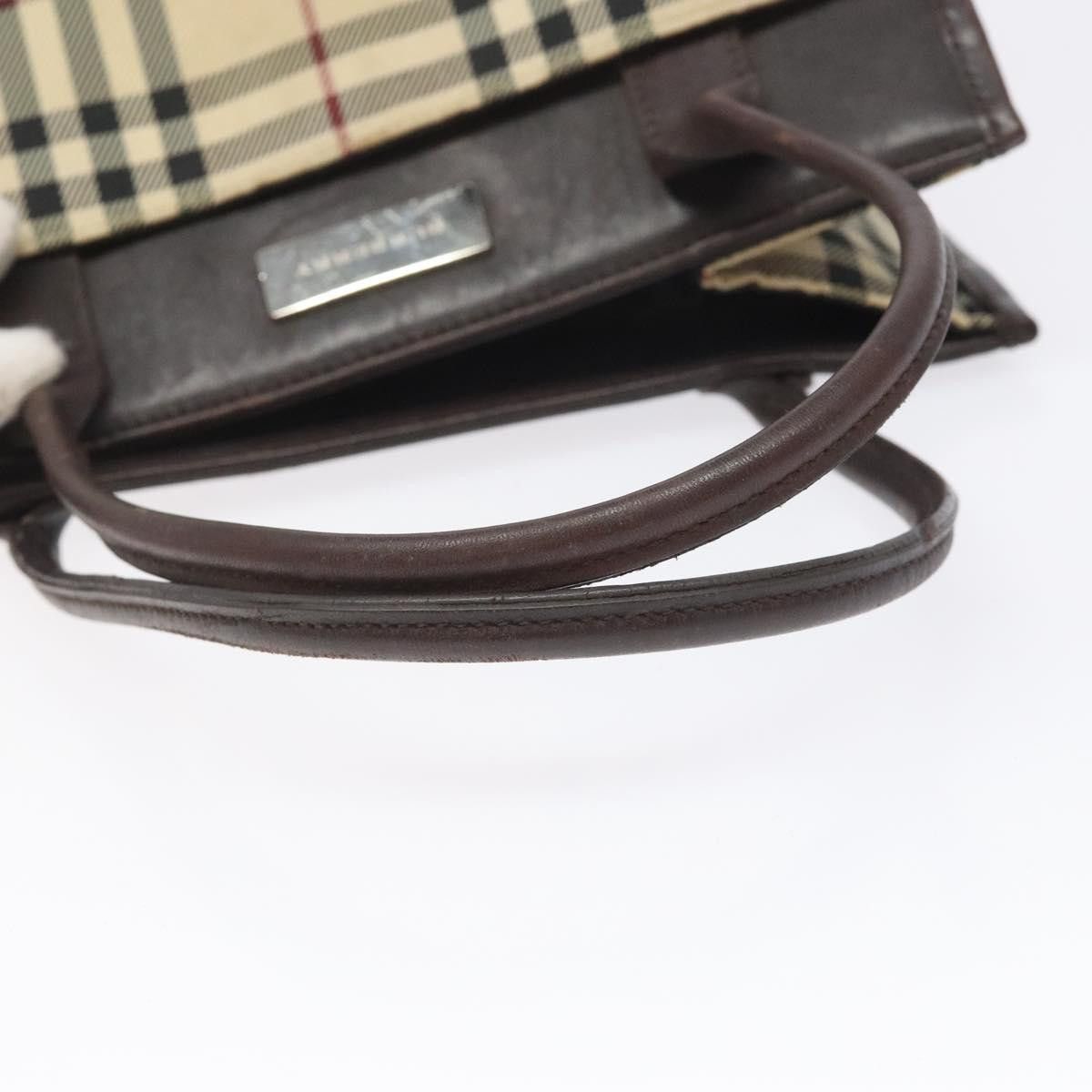 Burberry Burberry Nova Check Hand Bag Nylon Leather Beige Silver Size ONE SIZE - 7 Thumbnail