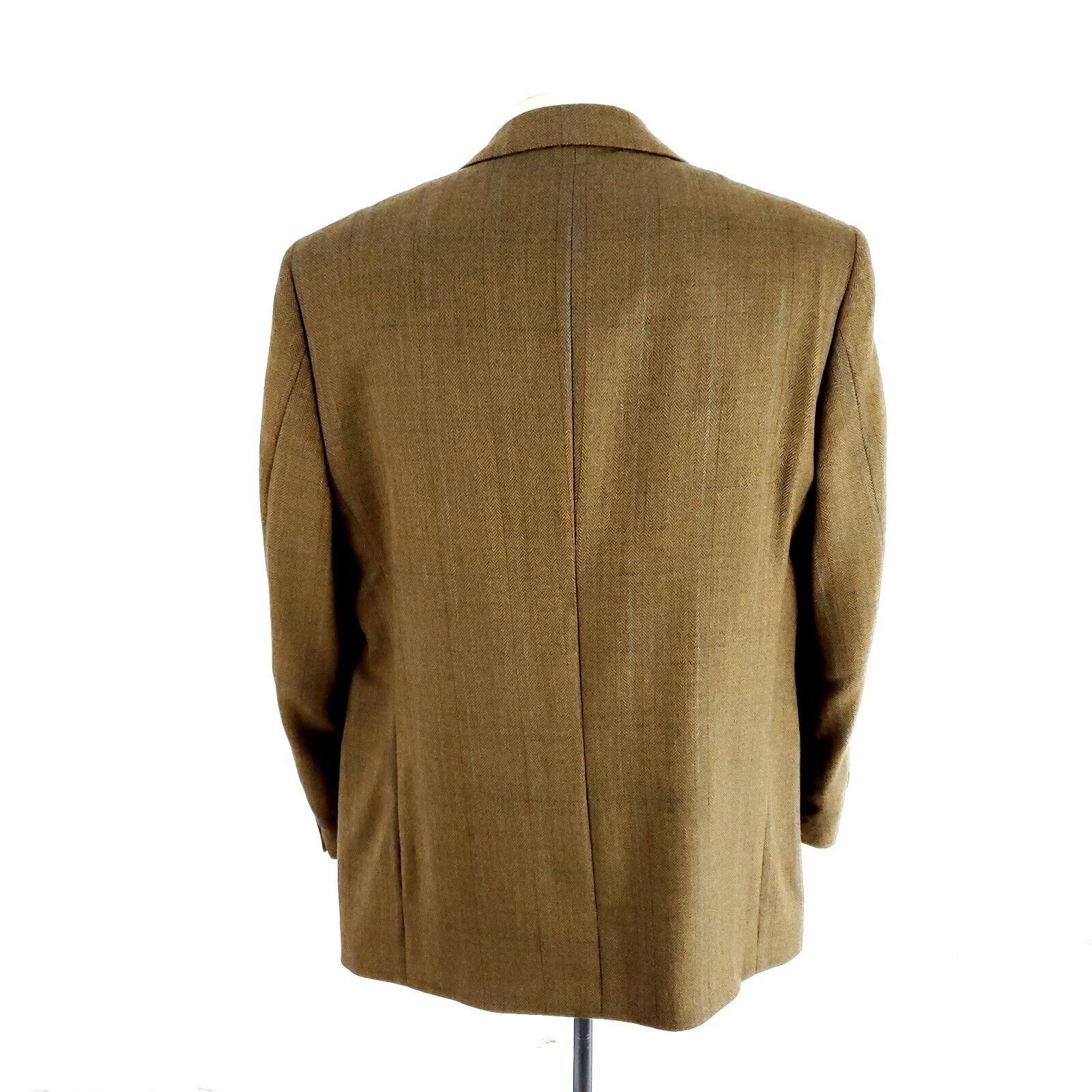 Alan Flusser Alan Flusser Lambswool Tweed 3 Button Sport Coat 44R Brown H Size 44R - 5 Thumbnail