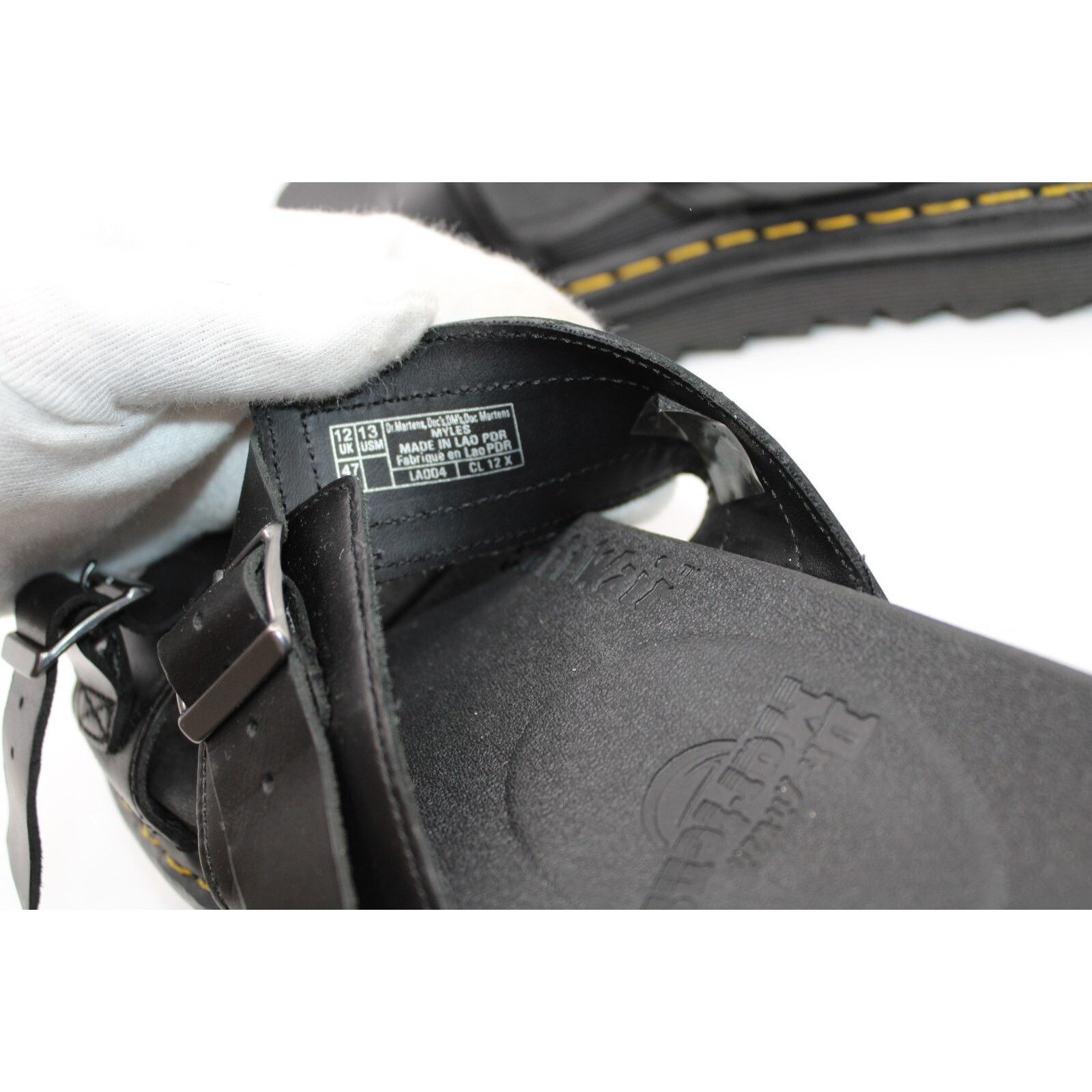 Dr. Martens New DR. MARTENS Unisex-Adult Myles Sandal Black Size Mens 13 Size US 13 / EU 46 - 5 Thumbnail