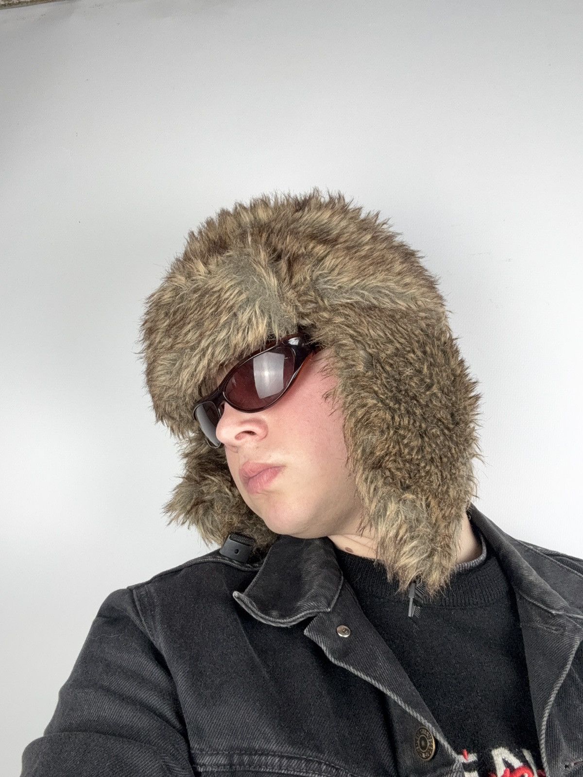 Japanese Brand Y2K Vintage Fuzzy Hat Mohair Opium Ushanka Trapper hat retro Size ONE SIZE - 10 Thumbnail