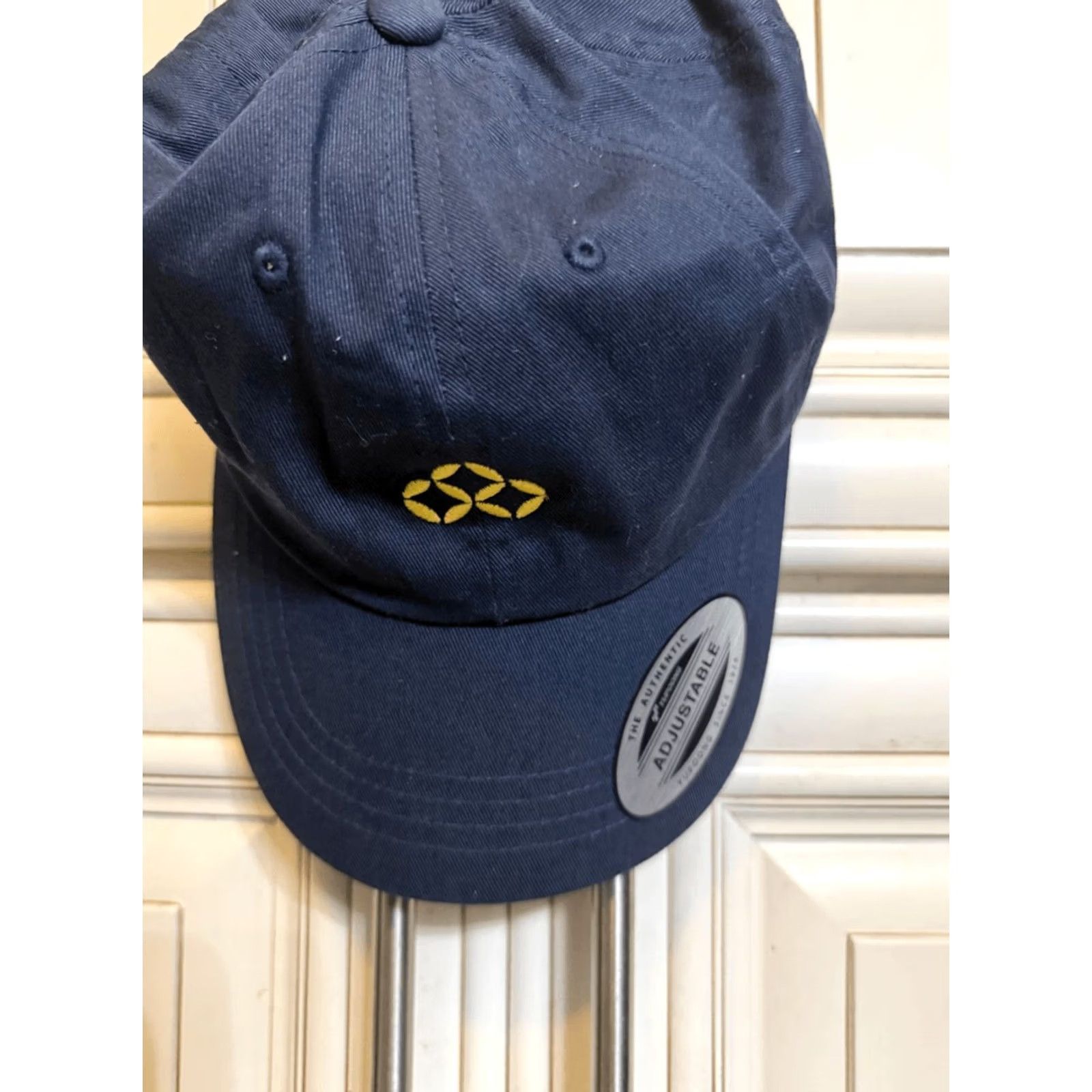 Vintage Yupoong The Classics Men's Triple Diamond Adjustable Strapback Hat Navy OS Size ONE SIZE - 6 Thumbnail