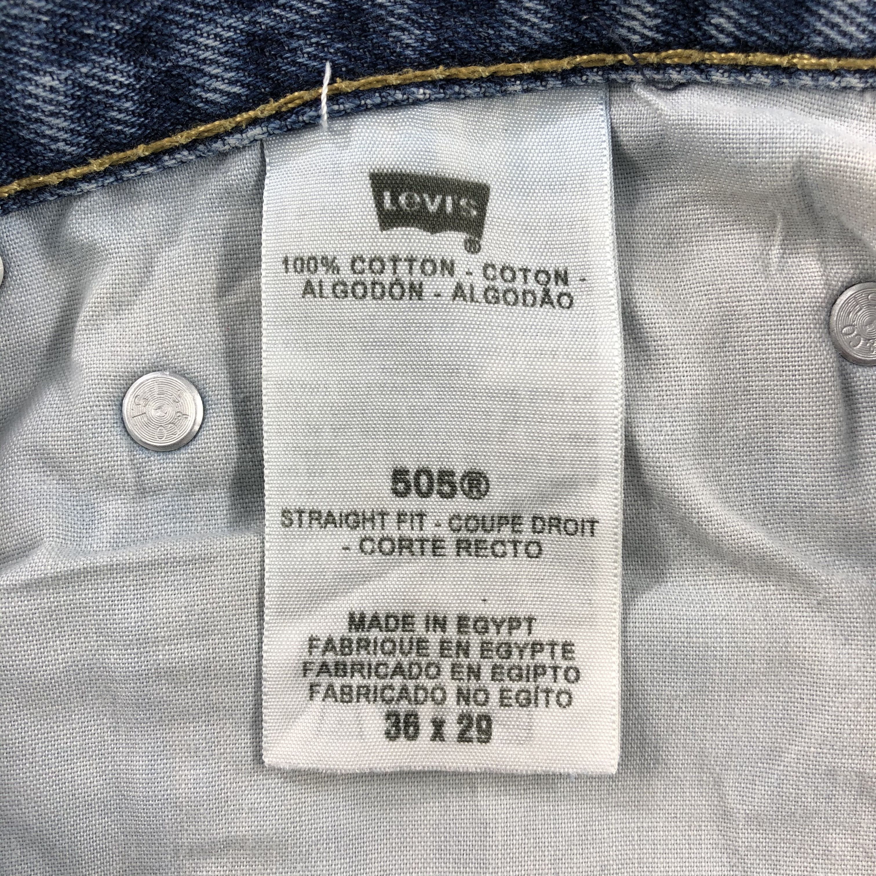 Levi's Vintage Blue Wash Levis 505 Jeans-J1587 Size US 36 / EU 52 - 11 Thumbnail