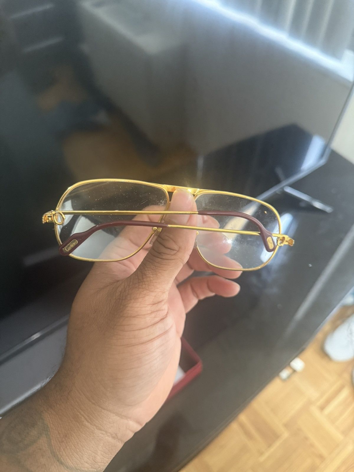 Cartier Cartier Vintage Gold Glasses Size ONE SIZE - 1 Thumbnail