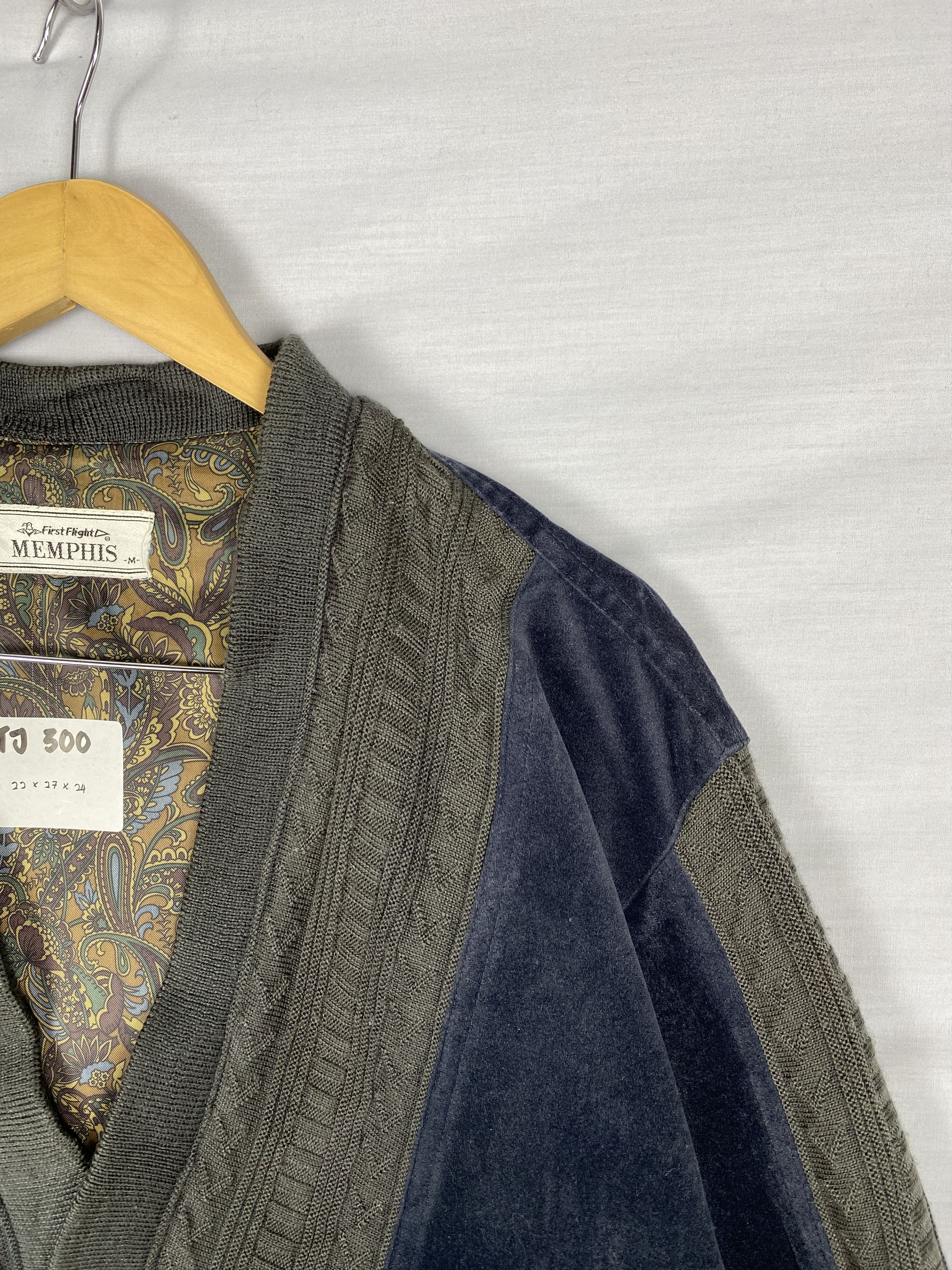 Japanese Brand Vintage Memphis Velvet Half-Button Jacket (Camo) Size US M / EU 48-50 / 2 - 5 Thumbnail