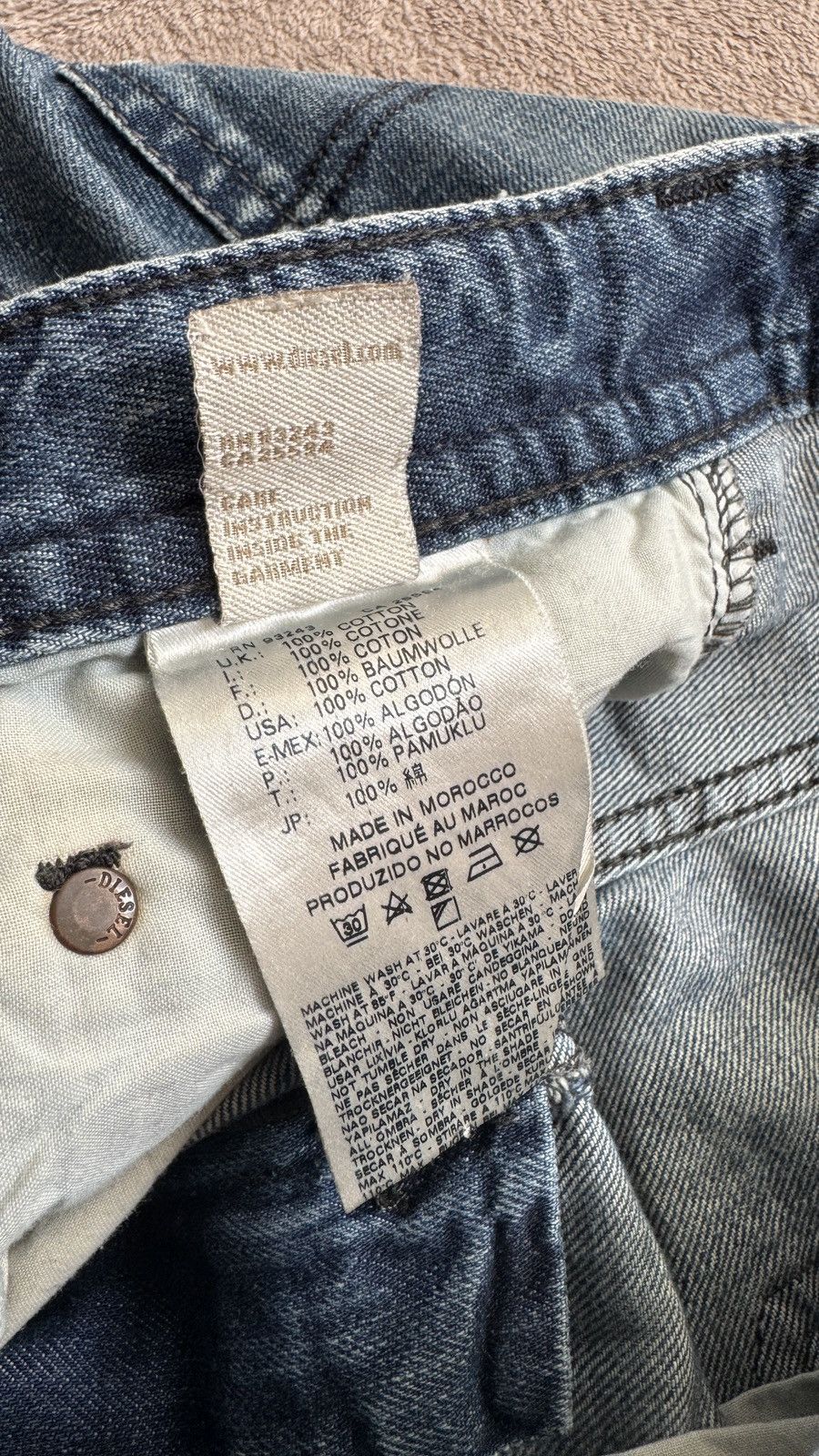 If Six Was Nine Diesel Thavar Y2K Mudwash Faded Jeans LGB hedi slimane vibe Size US 31 - 6 Thumbnail
