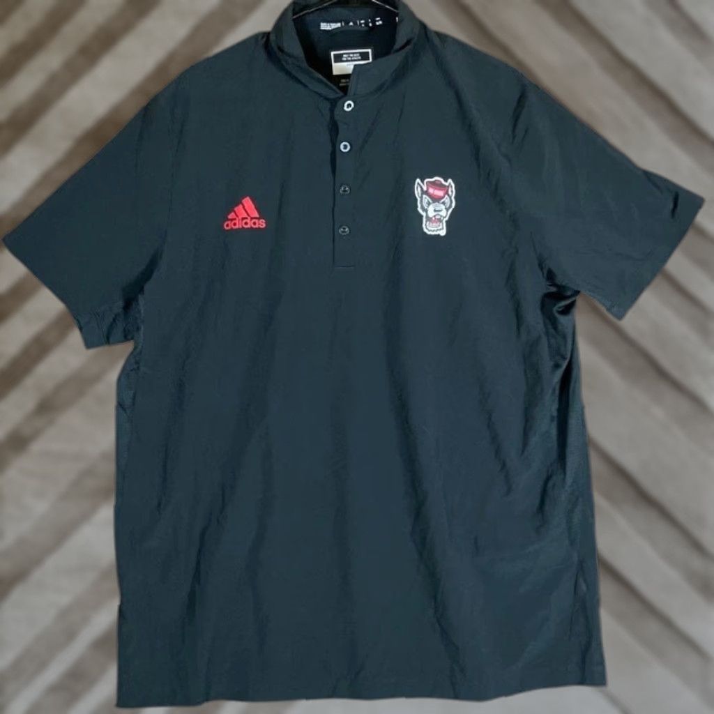 Adidas Adidas Mens Polo Shirt Black Aeroready Stretch Short Sleeve XL Athletic Polo Shirt Mens XL Black Size US XL / EU 56 / 4 - 1 Thumbnail