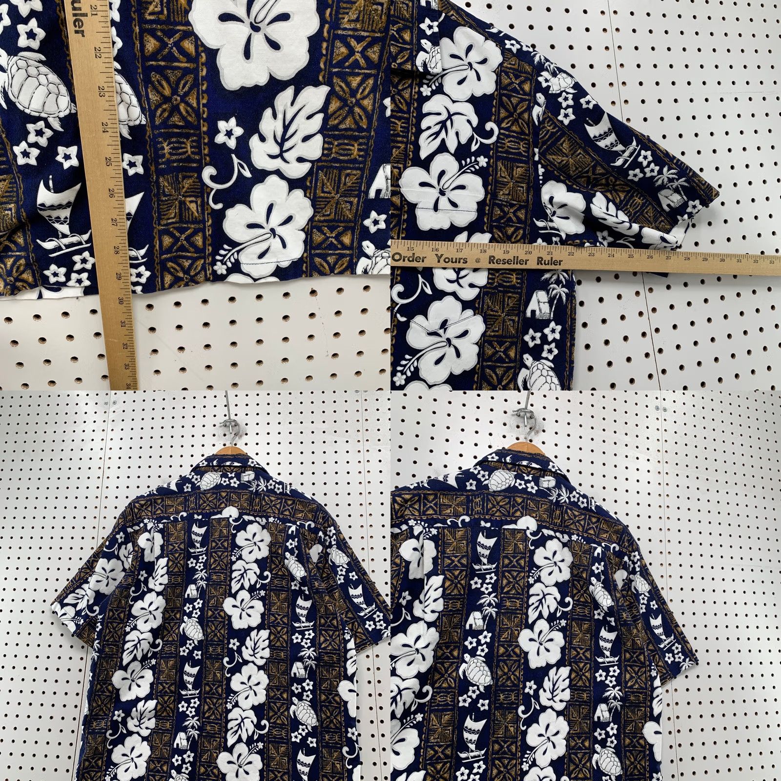 Vintage Aloha Republic Vintage Hawaiian Button Shirt Mens Large Floral Sea Turtle Shirt Size US L / EU 52-54 / 3 - 9 Thumbnail