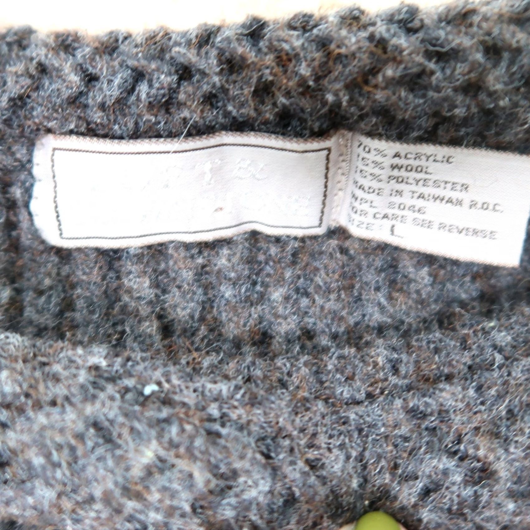 Loft VINTAGE loft & brownstone Sweater Mens L Gray 90s grey and red stripe wool blend knit Men Size US L / EU 52-54 / 3 - 5 Thumbnail