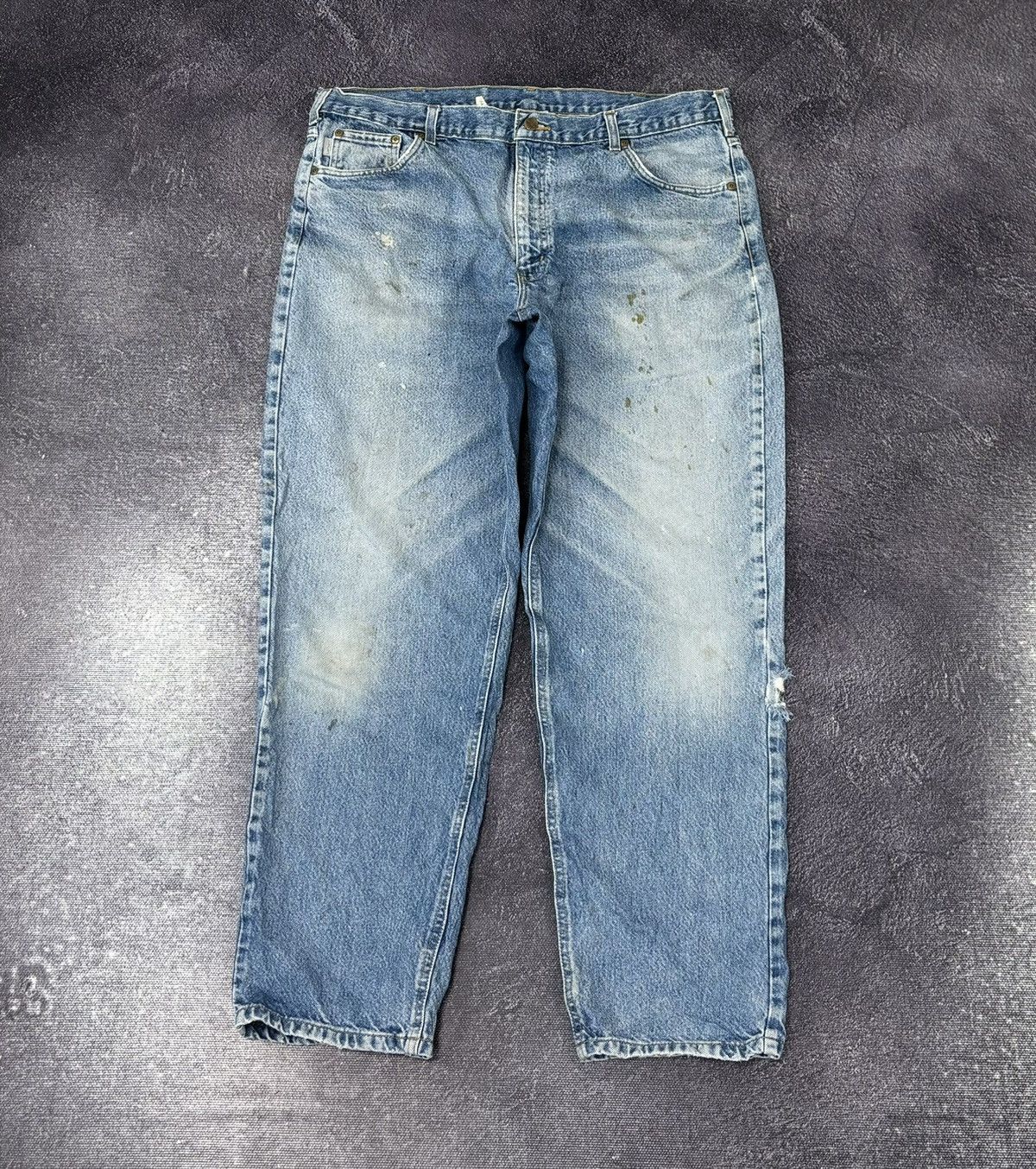 Carhartt Vintage Carhartt Faded Blue USA Denim Hype Baggy Jeans Size US 40 / EU 56 - 2 Thumbnail