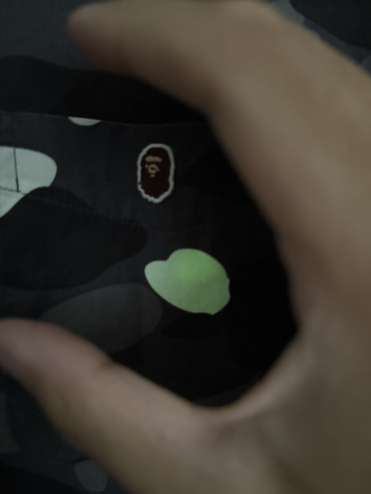 Bape Bape - Grey Glow-In-The-Dark Camo Short Sleeve Shirt - Sz M Size US M / EU 48-50 / 2 - 5 Thumbnail