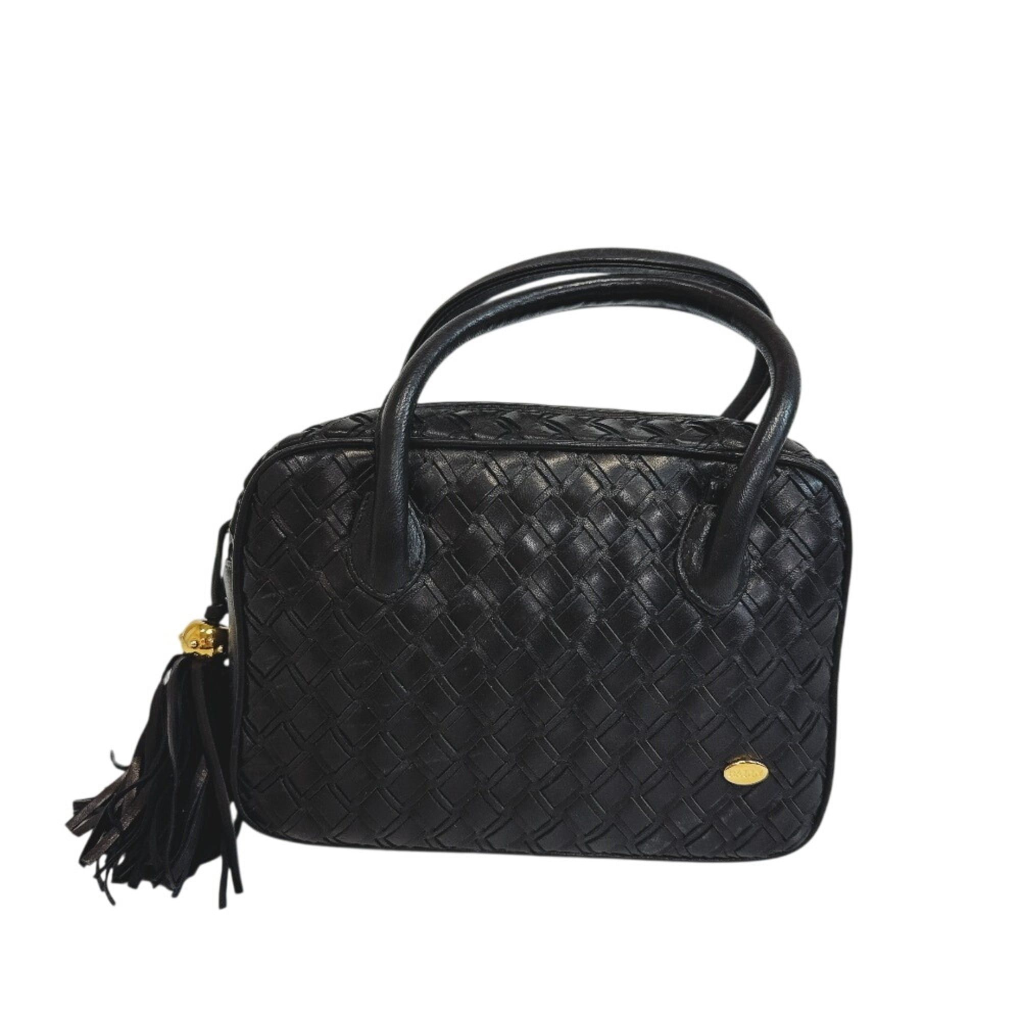 Bally BALLY 2-way fringe tassel handbag, woven shoulder bag, black Size ONE SIZE - 1 Thumbnail