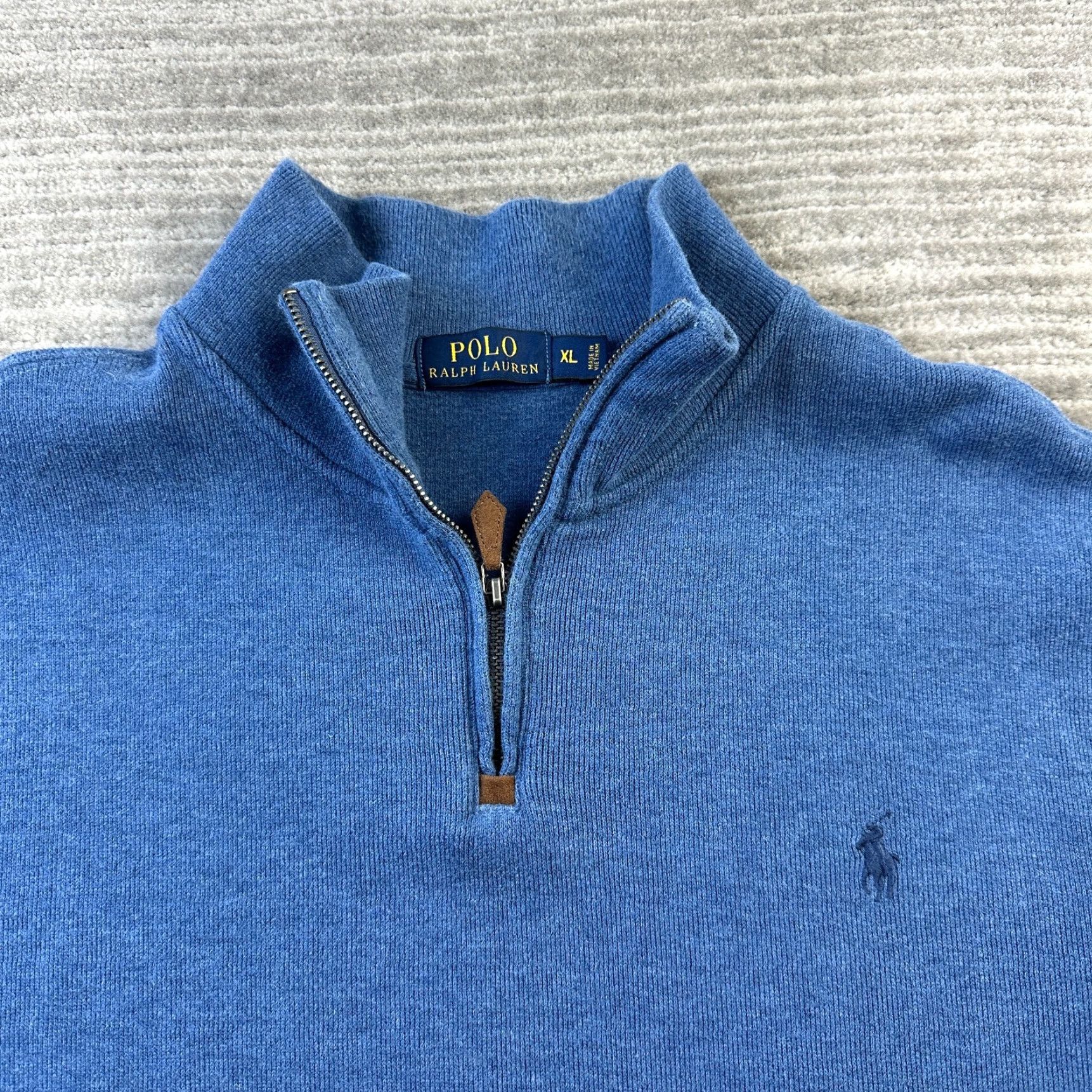 Polo Ralph Lauren Polo Ralph Lauren Sweater Mens XL Blue 1/4 Zip Pullover Knit Logo Classic Size US XL / EU 56 / 4 - 3 Thumbnail