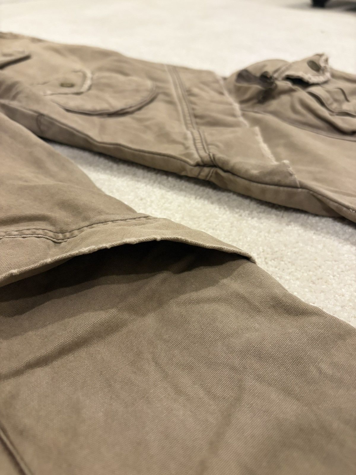 Japanese Brand VERTGARMENTS Wide Leg Canvas Cargo Pants Size US 32 / EU 48 - 3 Thumbnail