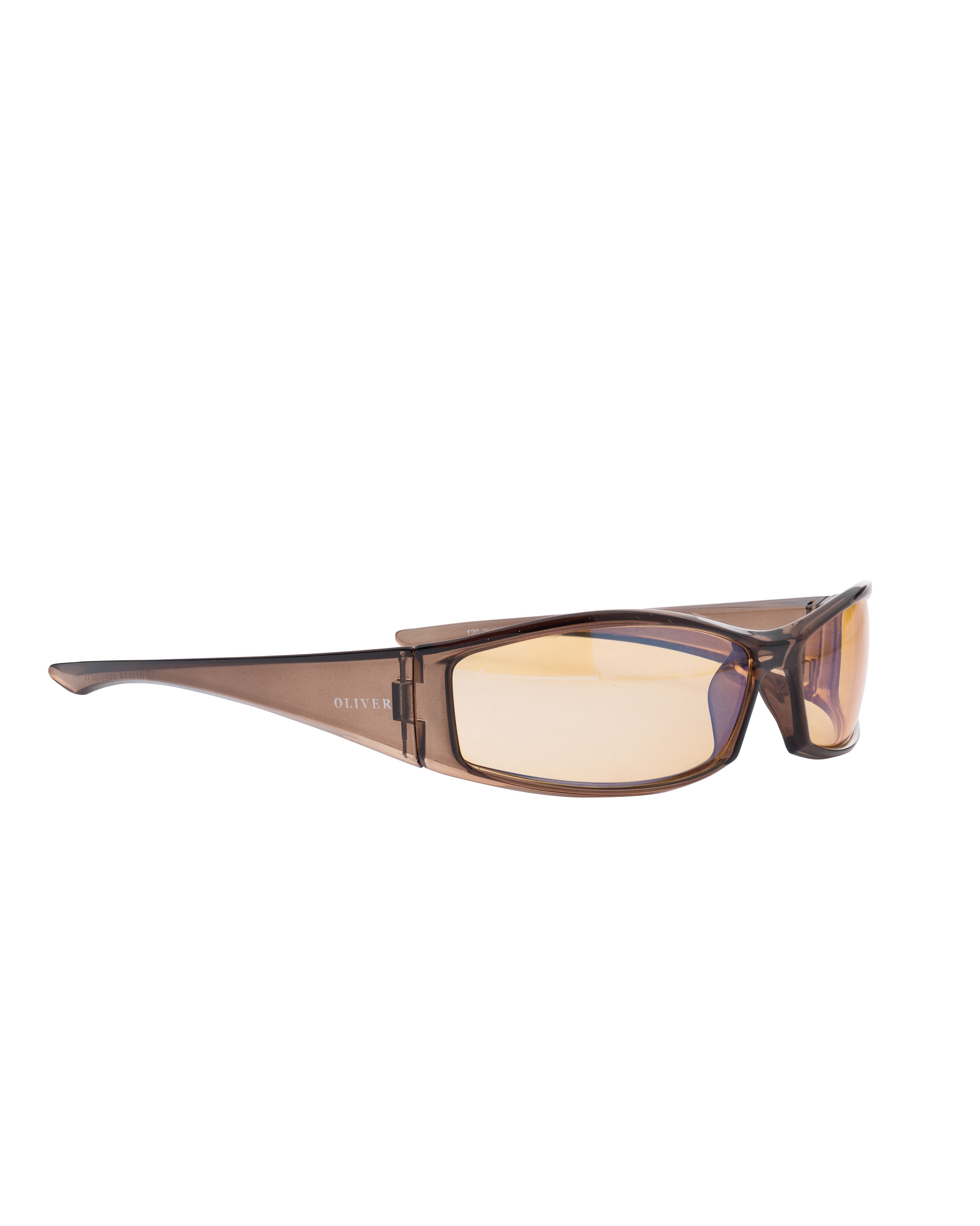 Valentino Oliver by Valentino 90's Transparent Brown Flat Sunglasses Size ONE SIZE - 3 Thumbnail