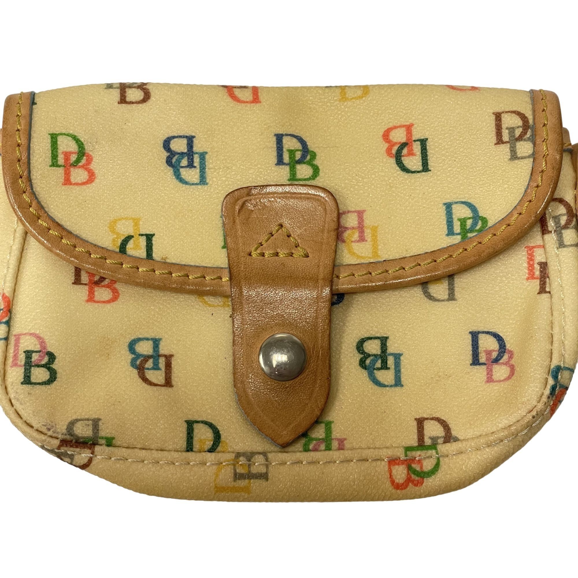 Dooney & Bourke Vtg Dooney & Bourke Rainbow Signature LOGO Wristlet Size ONE SIZE - 8 Thumbnail