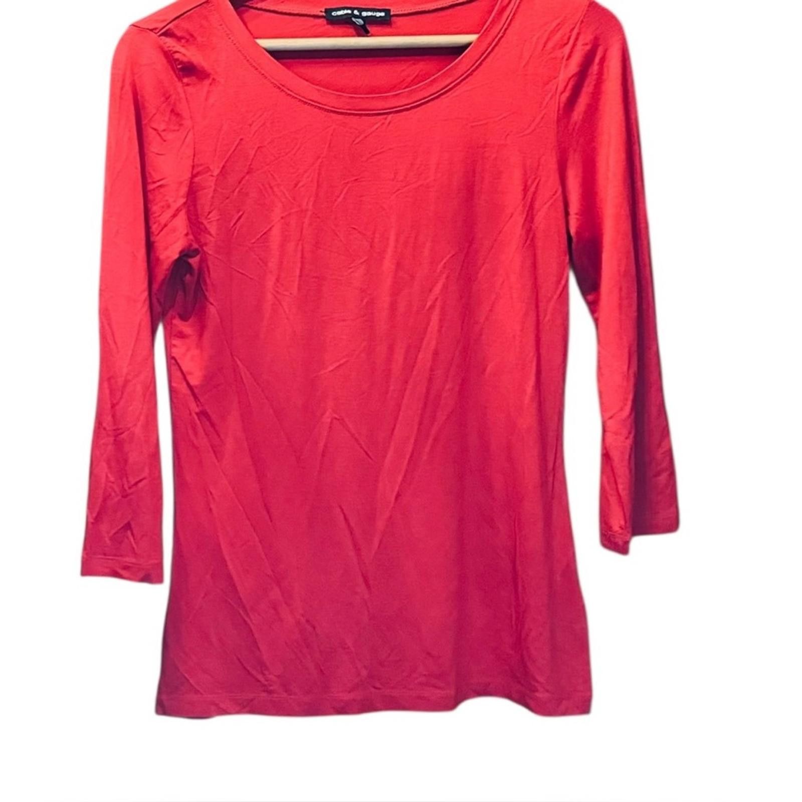 Designer NWOT Cable & Gauge Ruby Merlot Scoop Neck Blouse Size Medium Size M / US 6-8 / IT 42-44 - 5 Thumbnail