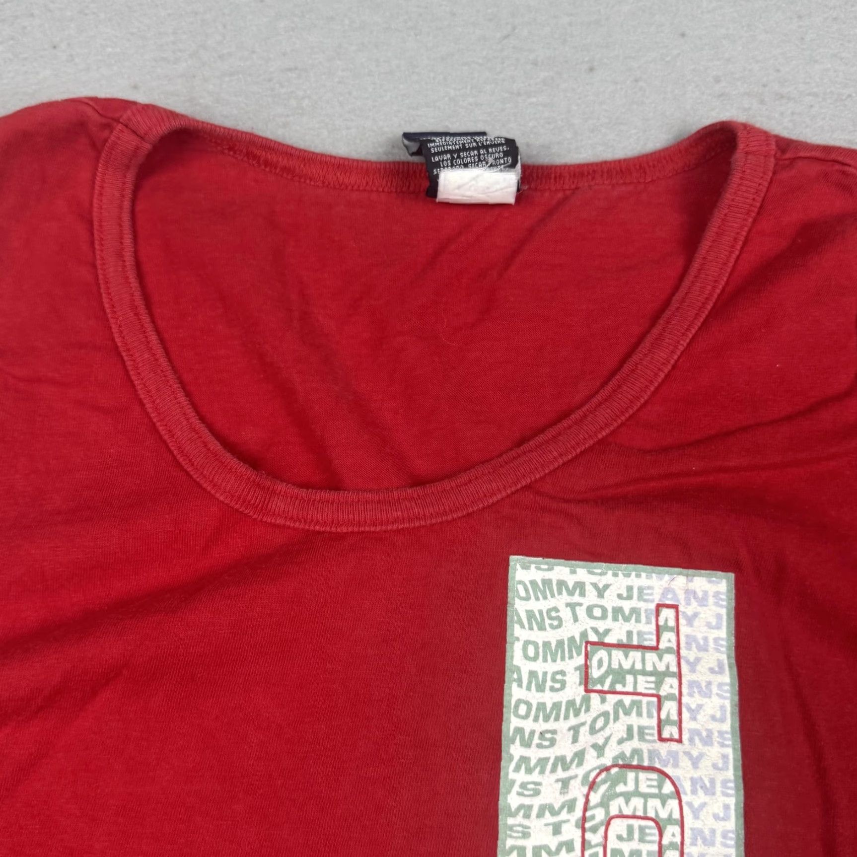 Vintage Tommy Jeans Tank Top Shirt Mens Large Red Graphic Print Sleeveless 100% Cotton Size US L / EU 52-54 / 3 - 5 Thumbnail