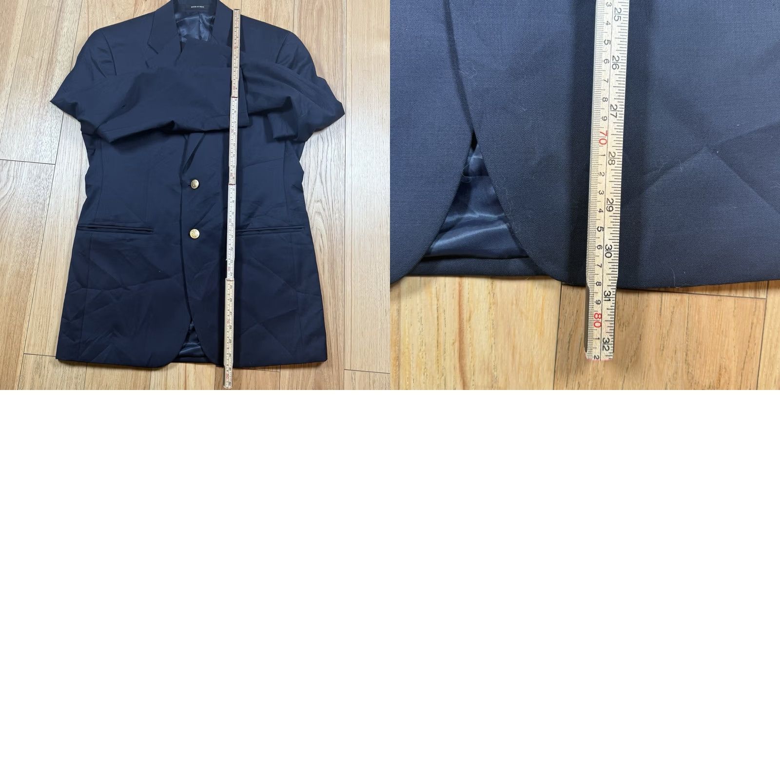 Ralph Lauren Lauren Ralph Lauren Blazer Wool 44R Mens Navy Blue Gold Button Sports Coat Black Paisley Pattern Size 44R - 9 Thumbnail