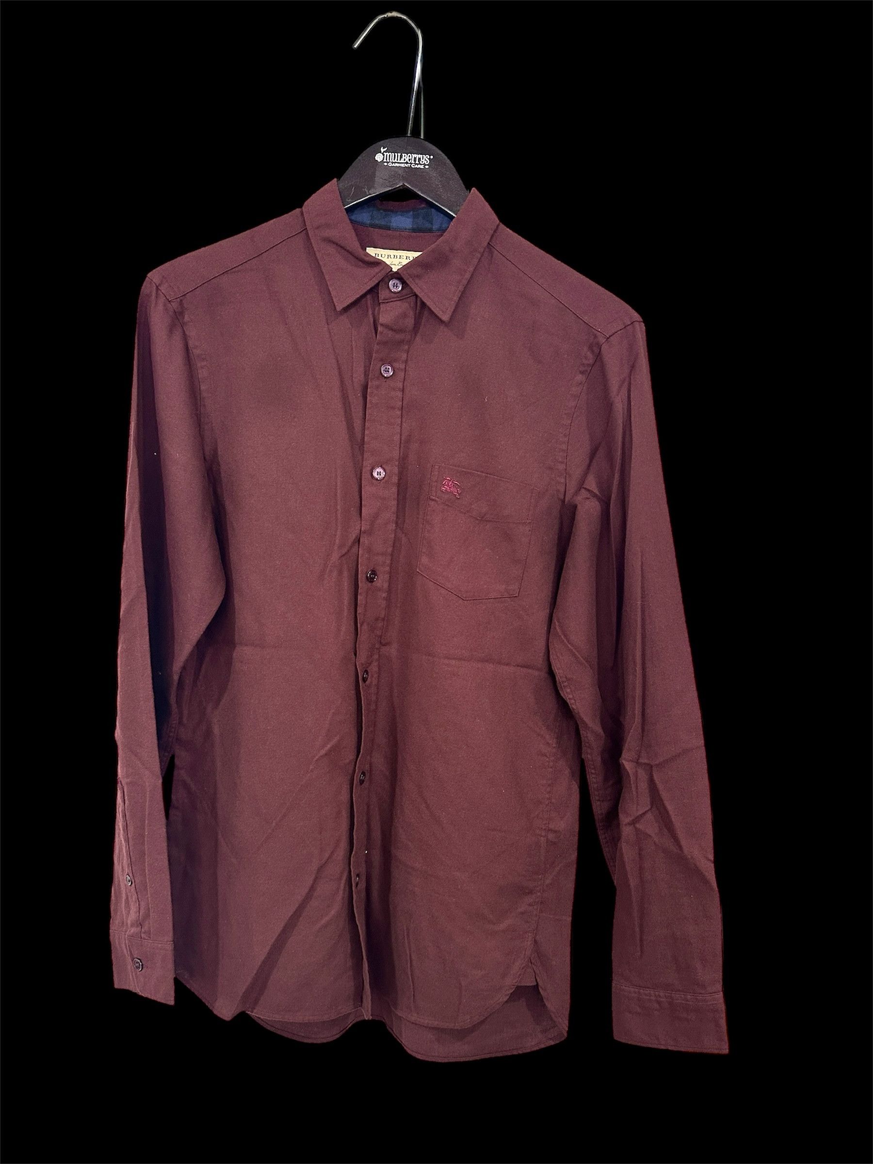 Burberry Burberry Wine Button Up Size US S / EU 44-46 / 1 - 1 Thumbnail