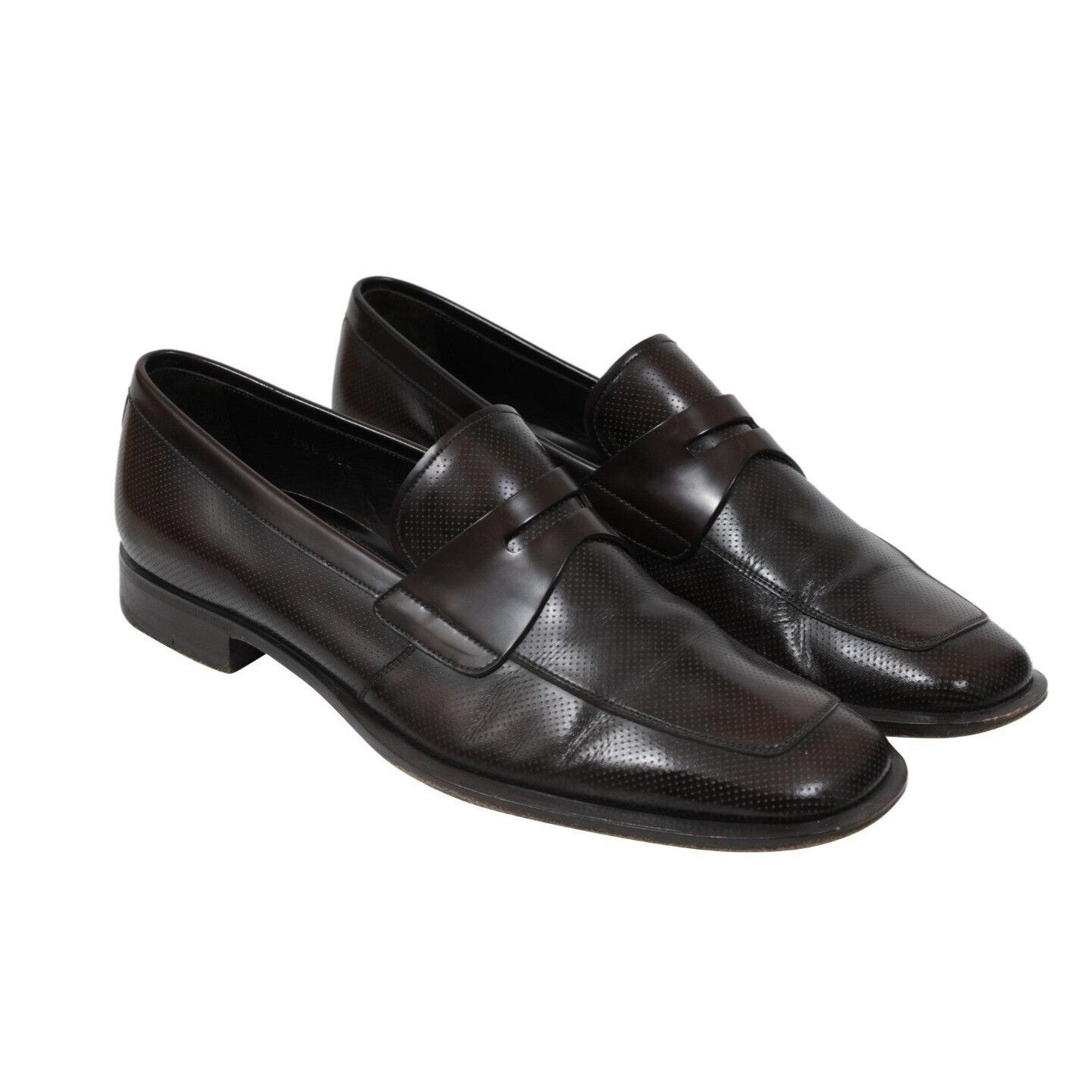 Prada Penny Loafers Brown Calfskin Leather - 02064 Size US 9.5 / EU 42-43 - 12 Thumbnail