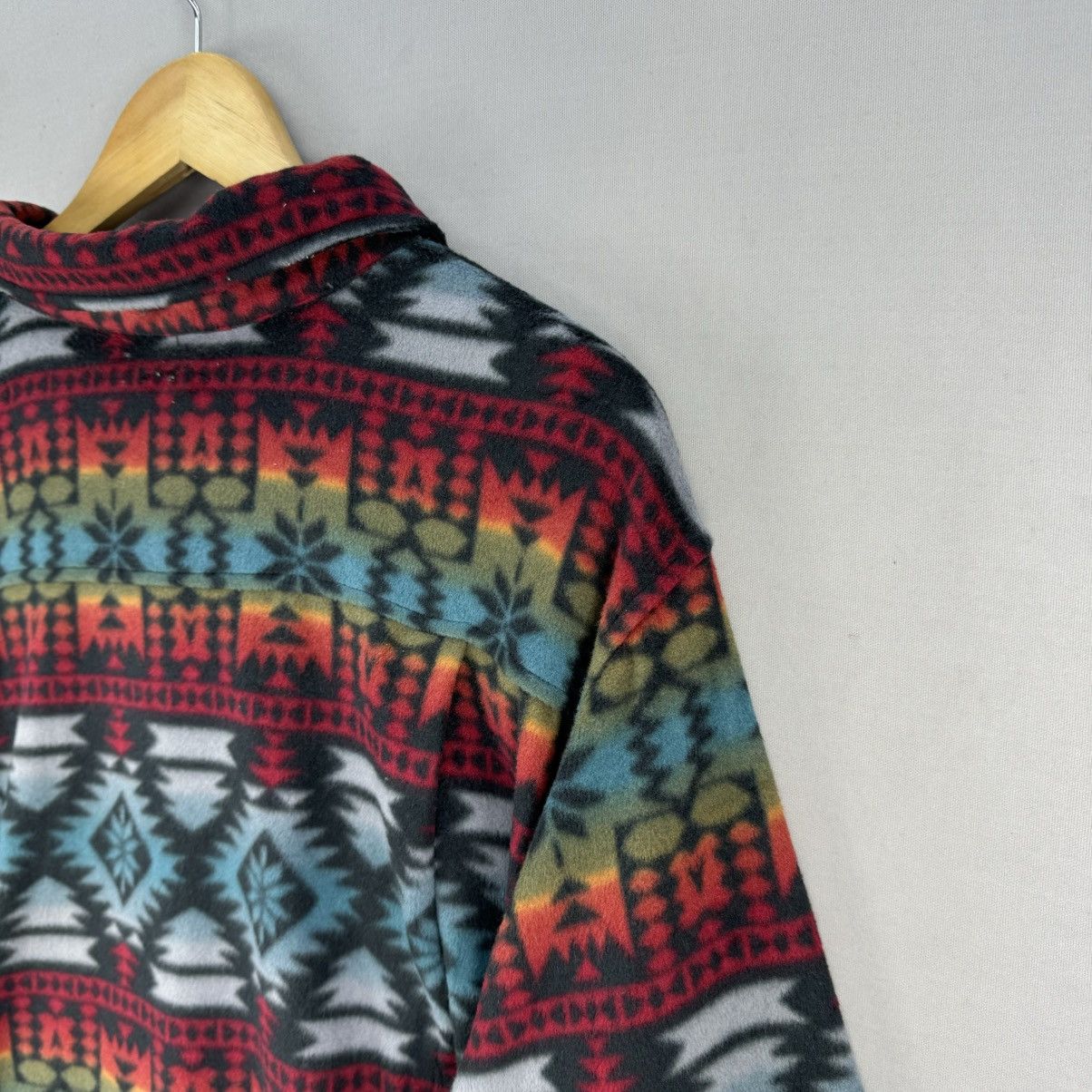 Japanese Brand Vintage Navajo Aztec Pattern Fleece Overshirt Size US XXL / EU 58 / 5 - 5 Thumbnail