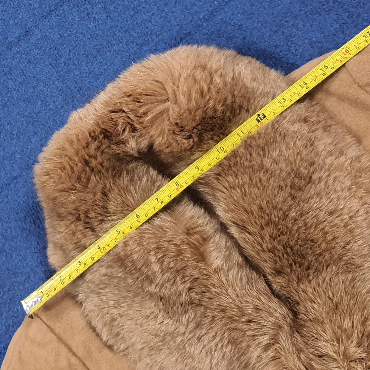 Vintage Camel Long Coat by Dormeuil Paris Faux Fur Collar C306N4 Size US L / EU 52-54 / 3 - 9 Thumbnail