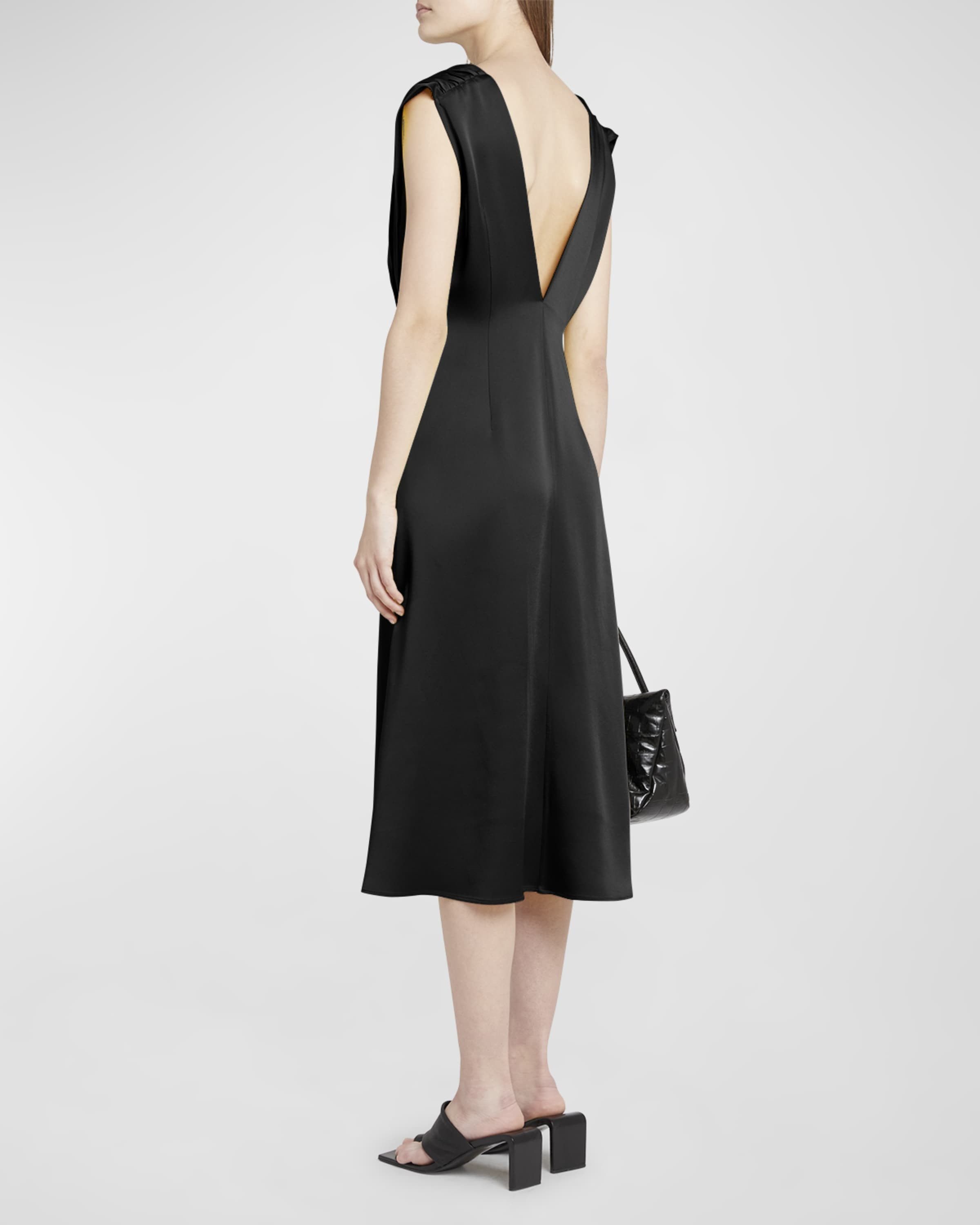 Jil Sander o1y0925 Sleeveless Midi Dress in Black Size XS / US 0-2 / IT 36-38 - 3 Thumbnail