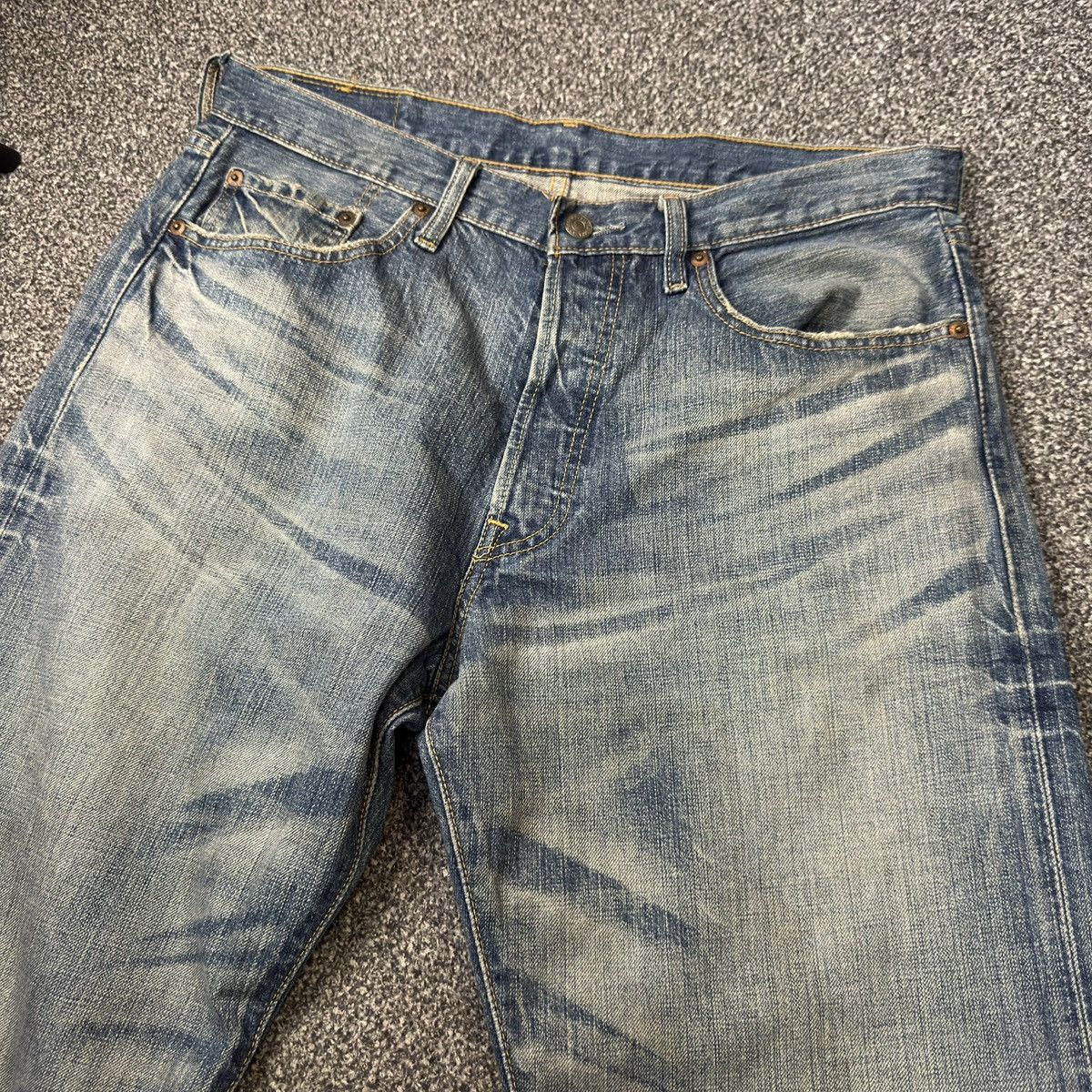 If Six Was Nine 🔥🇺🇸 Vintage 2004 Levis 501 Straight Faded Aging Denim W34 Size US 34 / EU 50 - 4 Thumbnail