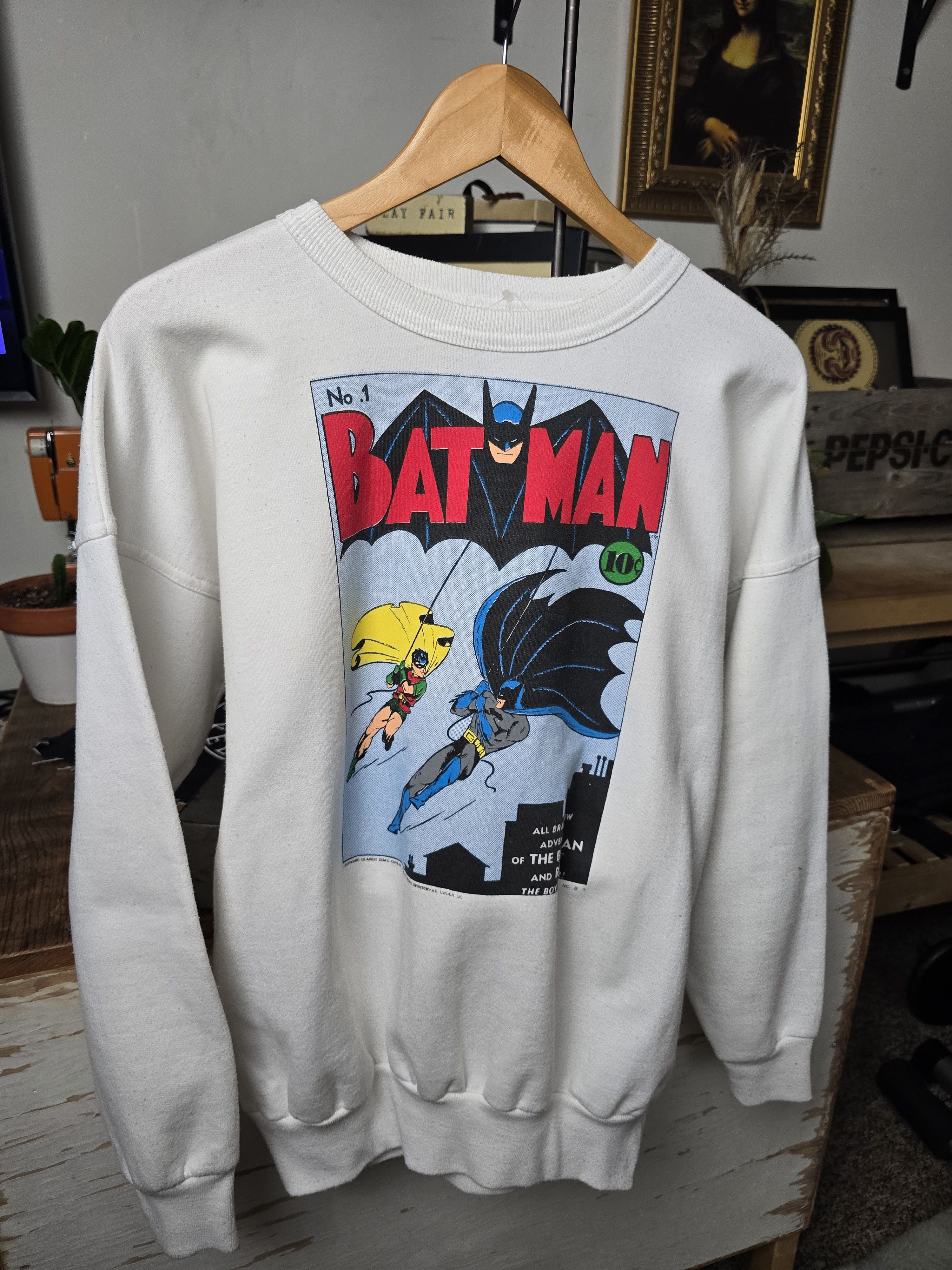 Vintage Batman No.1 Pullover Sweatshirt Size US M / EU 48-50 / 2 - 1 Thumbnail